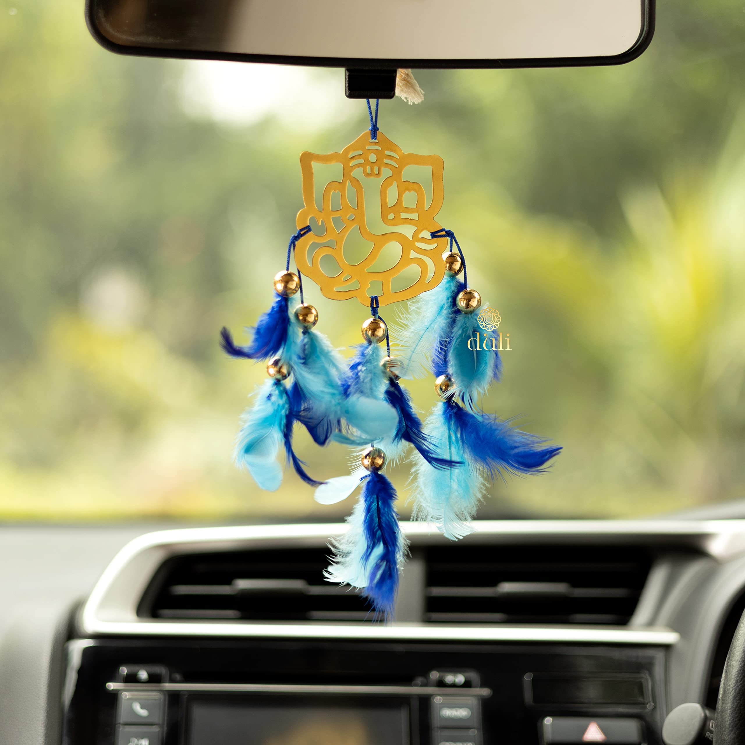 DULI Divine Handmade Dreamcatcher Ganesh Dreamcatcher for Car Hanging, Bedrooms, Office Balcony Outdoors Garden or Wall Decor (B