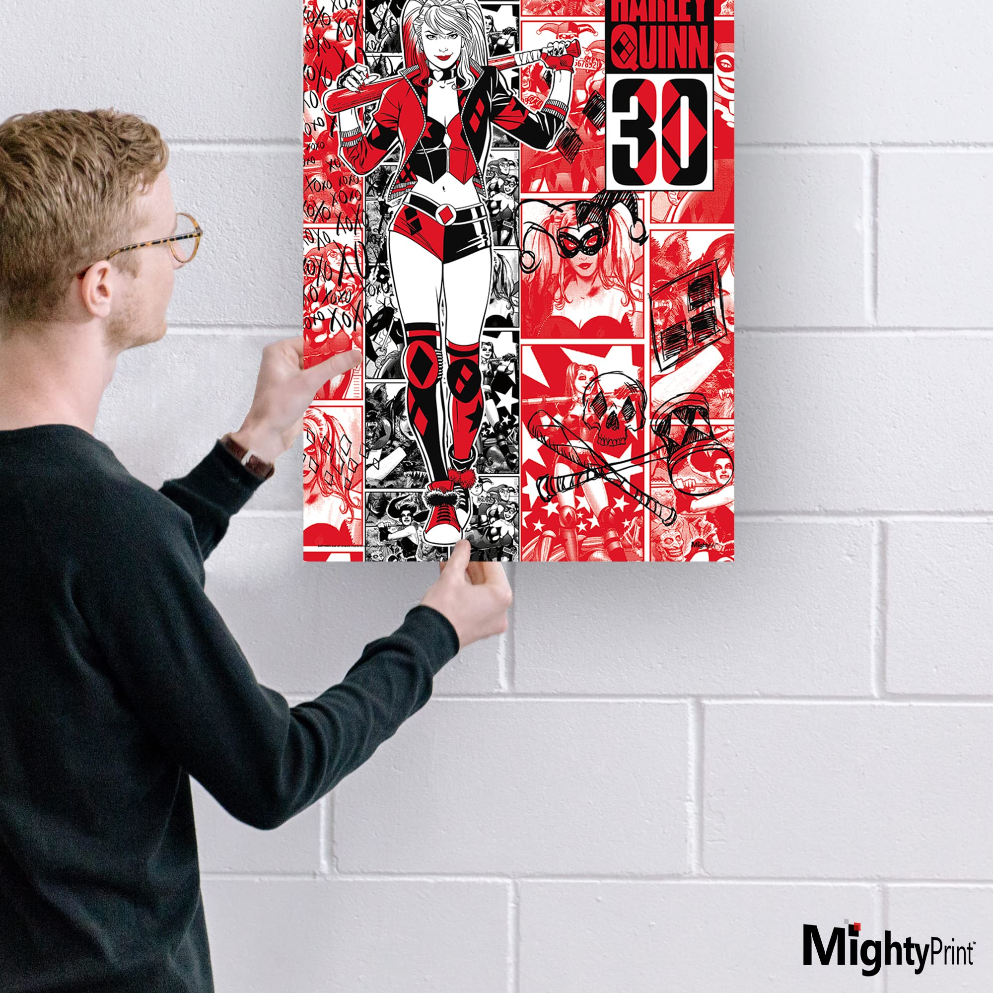 Mightyprint Dc Comics - Harley Quinn'S 30Th Anniversary - Durable 17    X 24 Wall Art - Not Made Of Paper - Officially Licensed