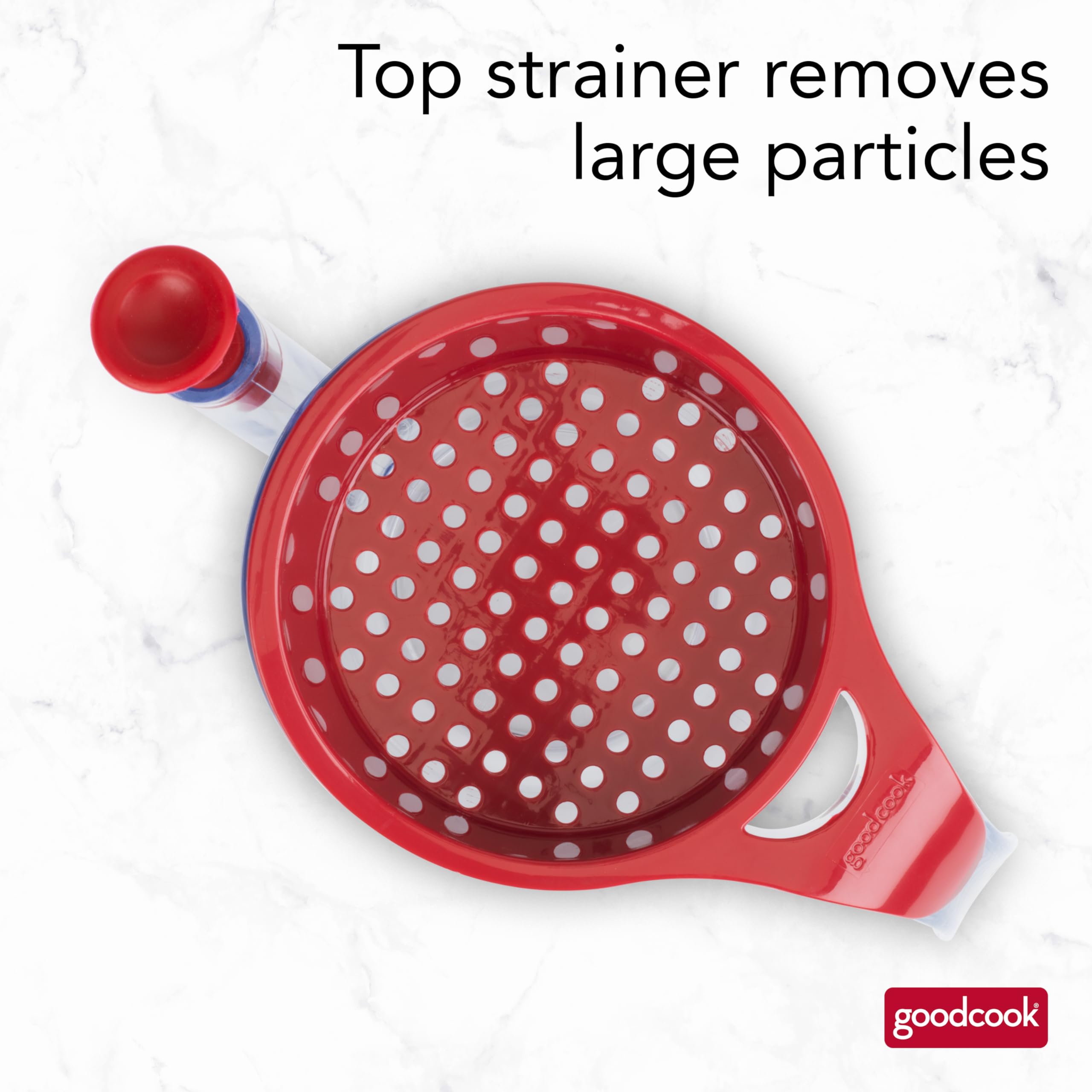 Goodcook Everyday Fat Separator For Cooking, 2-Cup Heat-Resistant Separator With Pour Spout, Bottom Release Fat Separator For Bb