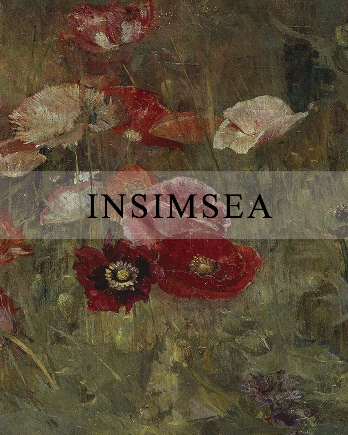 InSimSea Framed Canvas Prints Wall Art Home Decor  Classical Floral Scenic Oil Painting Canvas Prints  Rustic Wall Decor for Bedroom Bathroom Decor Wall Art Office Decor 16x24in