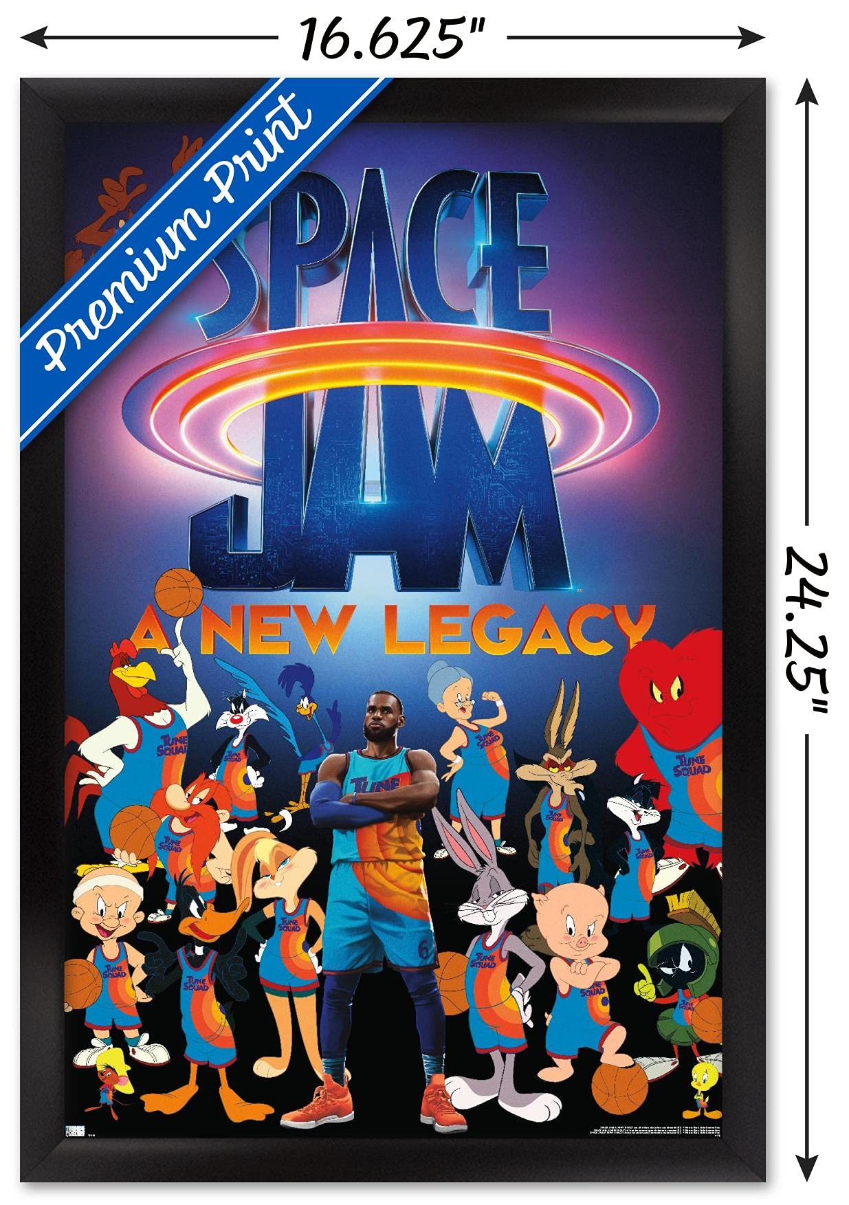 Trends International Space Jam: A New Legacy - Team Wall Poster, 14.725'' X 22.375'', Black Framed Version