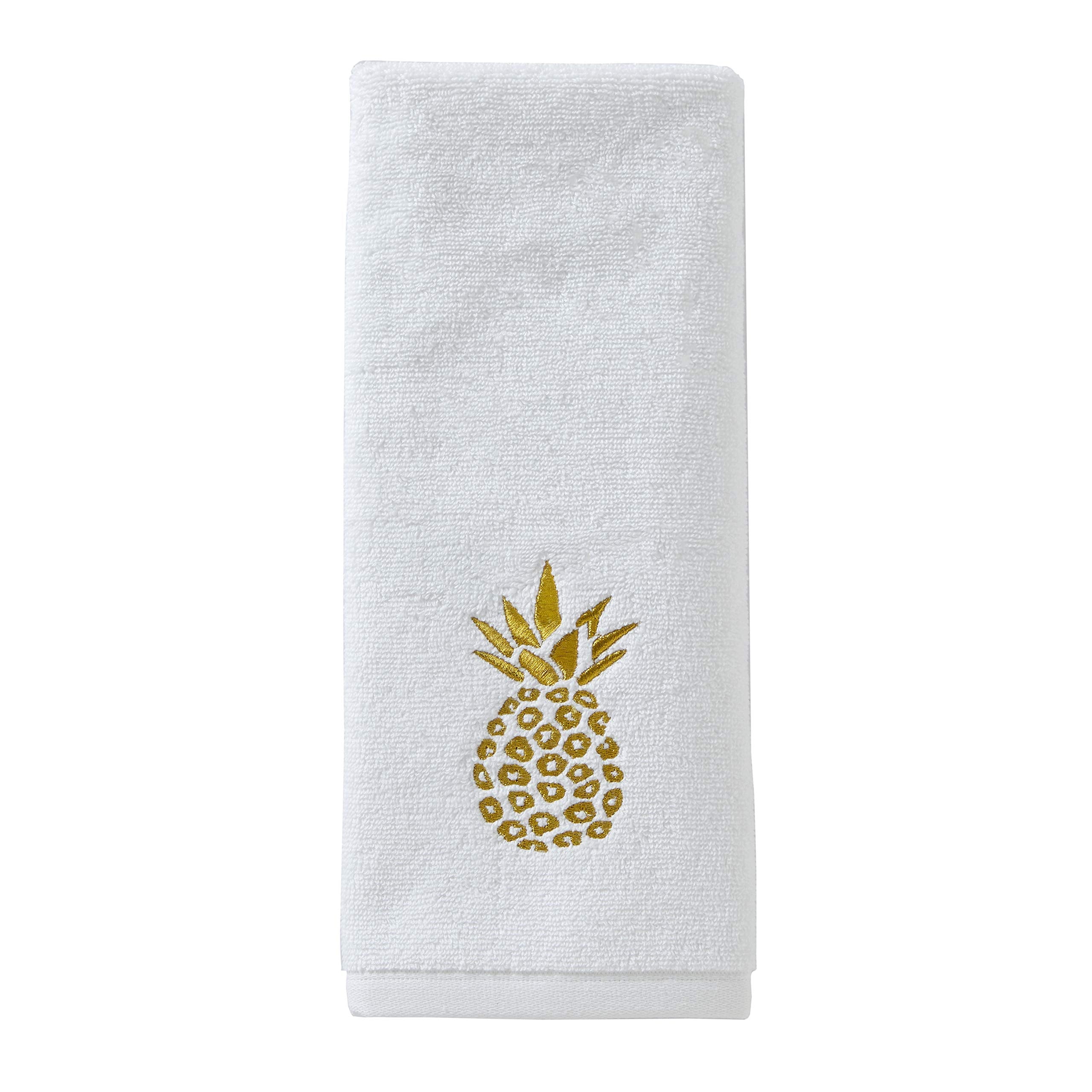 Skl Home By Saturday Knight Ltd. Gilded Pineapple Hand Towel (2-Pack), White, Small