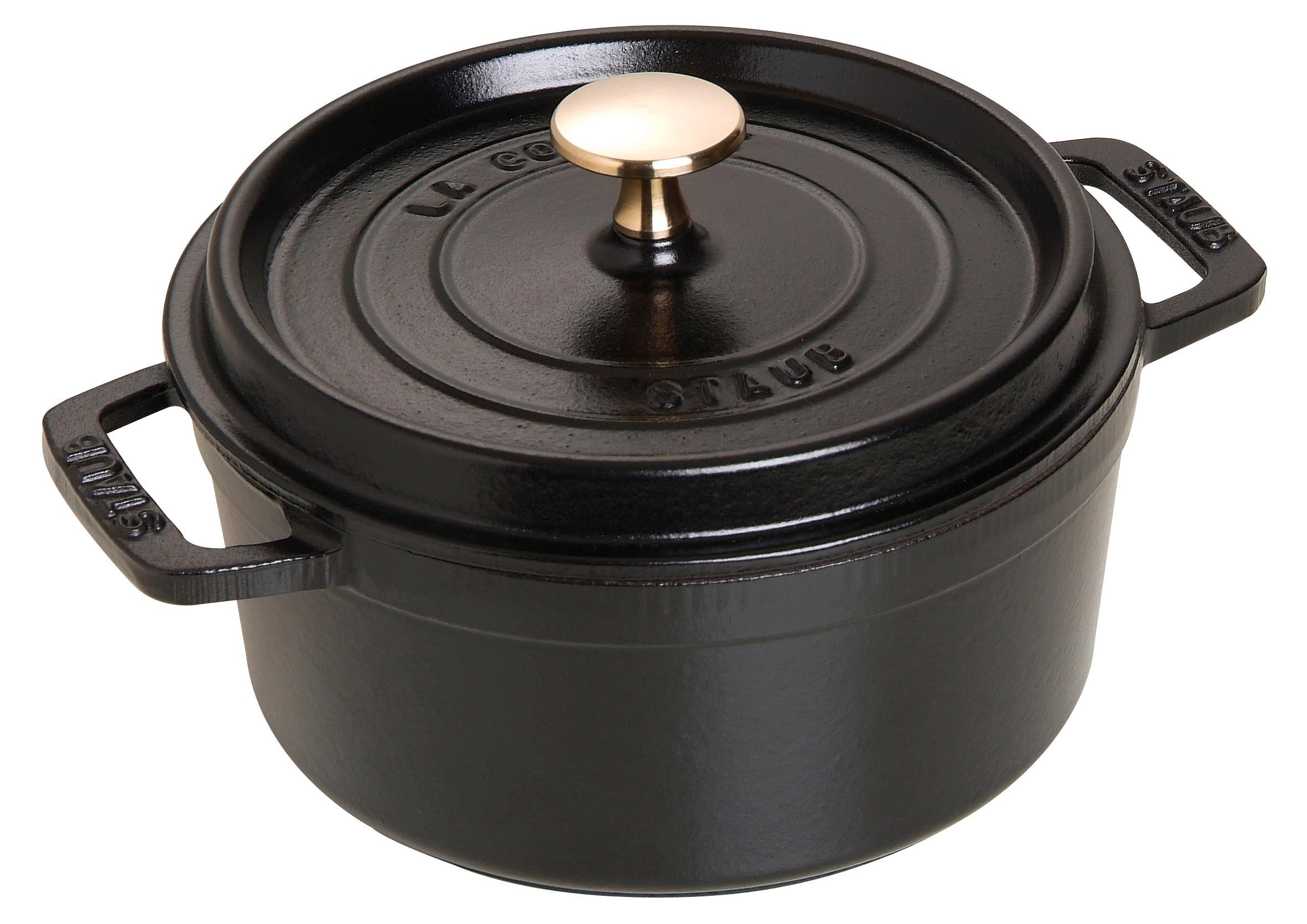 Staub Cast Iron Roasting Dish / Cocotte, Round, 18 Cm, 1.7 L, Aromatic Function For Optimal Humidification, For All Hobs Includi