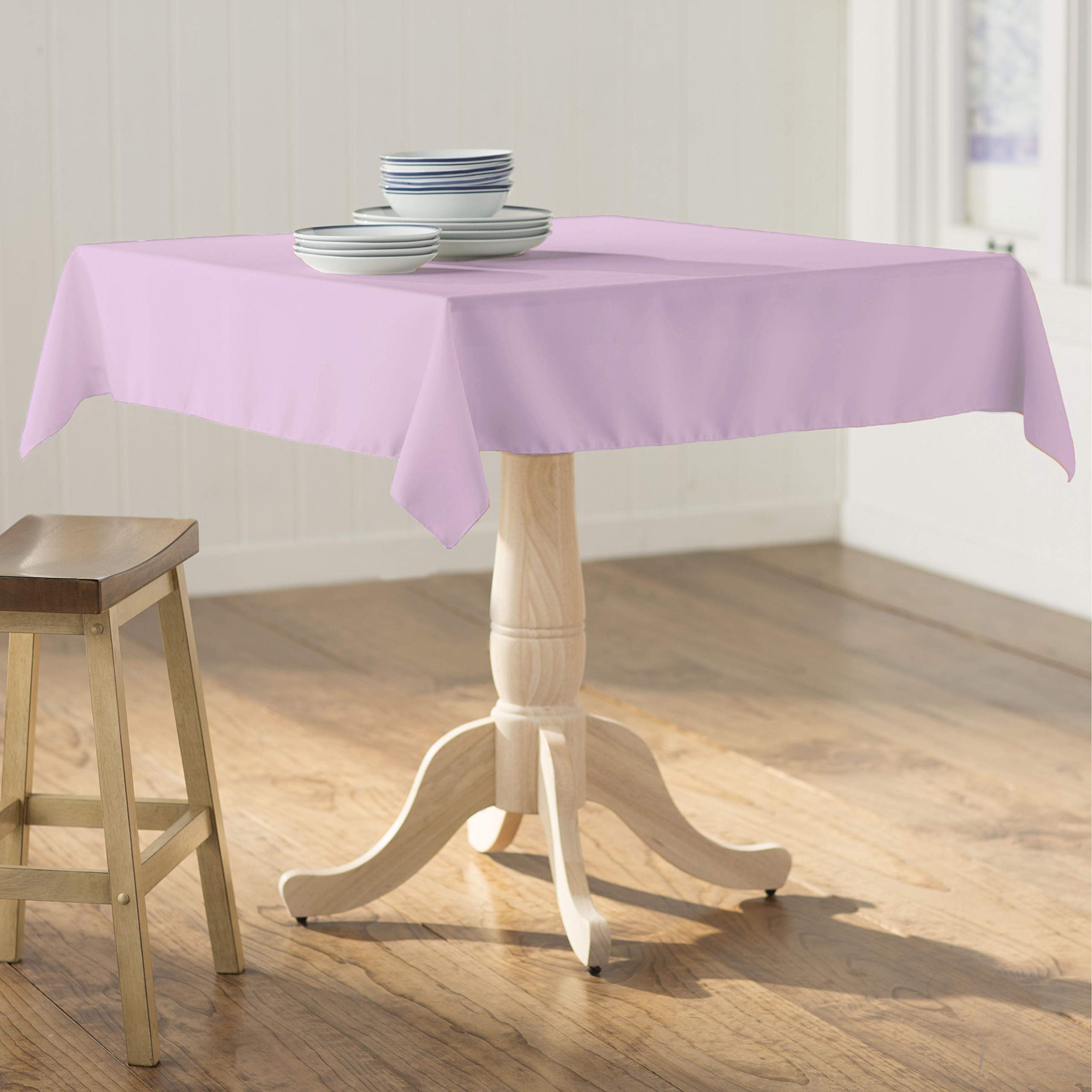 LA Linen Polyester Poplin Square Tablecloth  58 by 58-Inch  Lilac