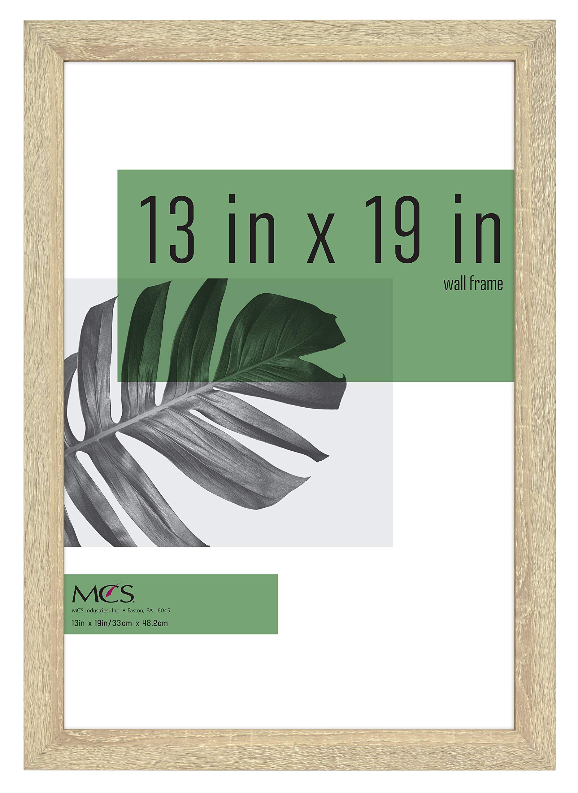 MCS Studio Gallery 13x19 Picture Frame Natural Woodgrain, Rectangle Photo Frame for Photos, Posters & Art Prints (1-Pack) ,19L x