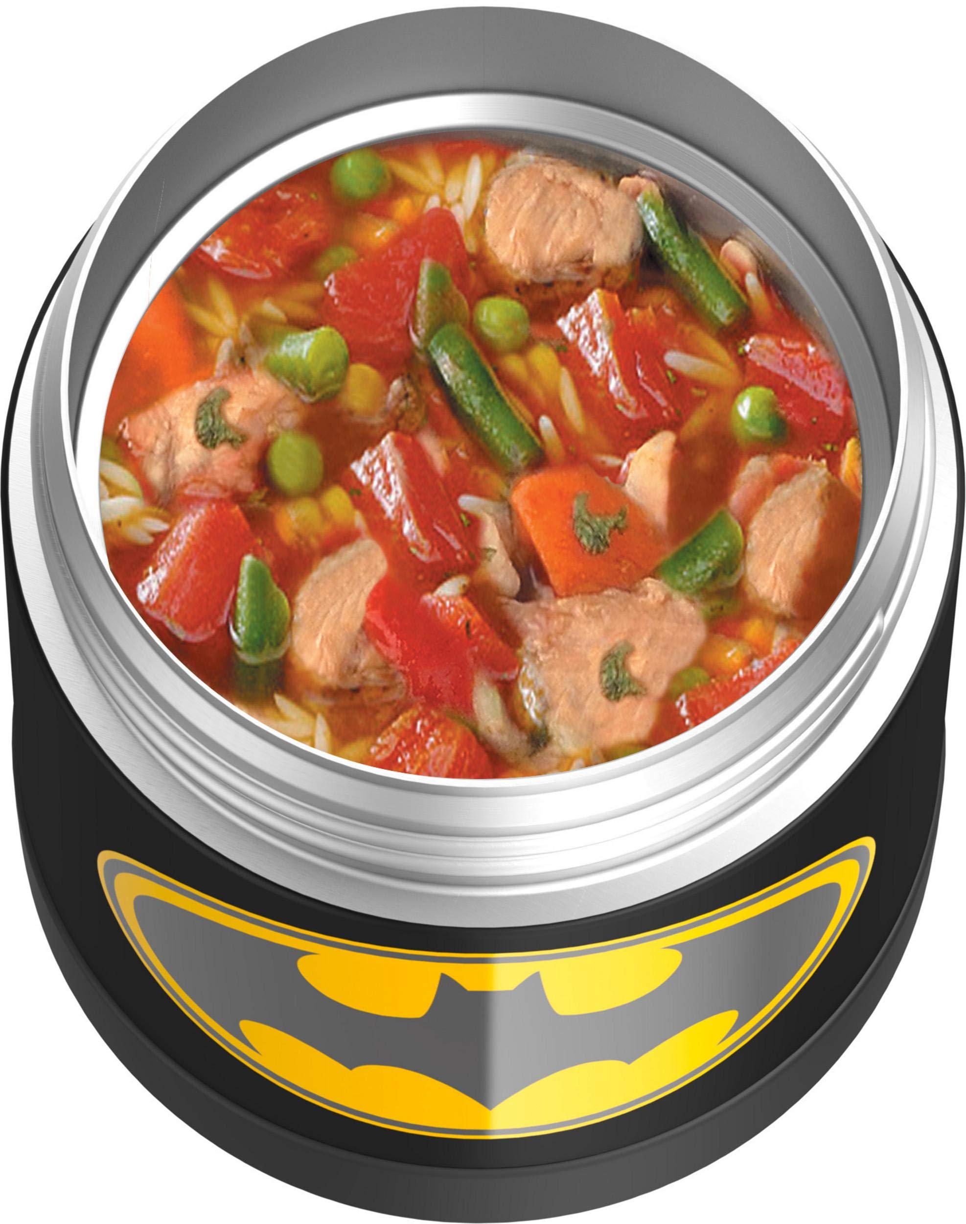 Thermos Funtainer 10 Ounce Stainless Steel Vacuum Insulated Kids Food Jar, Batman
