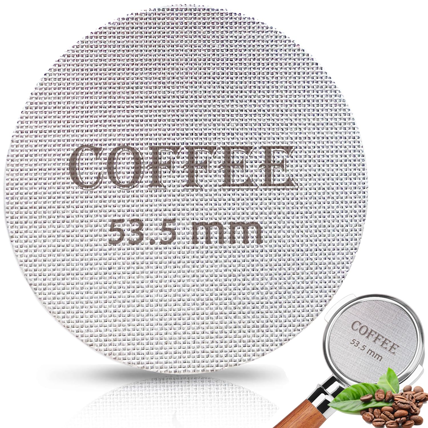 Puck Screen 53.5Mm Reusable Puck Screen For Espresso Portafilter, 1.7Mm Thickness 150M 316 Stainless Steel Screen Filter Basket