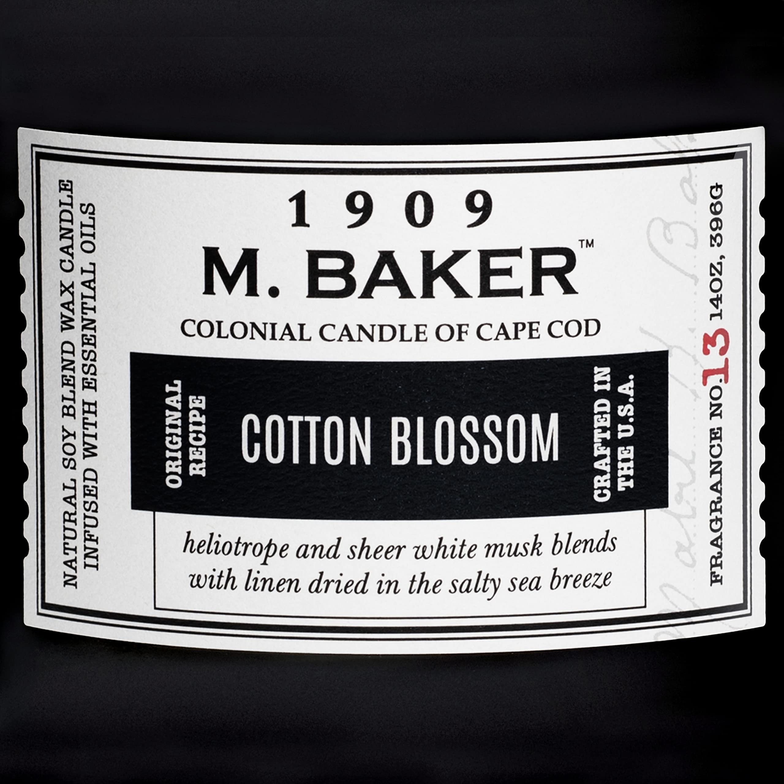 Colonial Candle Cotton Blossom Scented Jar Candle | 2-Wick Natural Soy Blend Wax Candle for Home | Relaxing Aromatherapy Candle