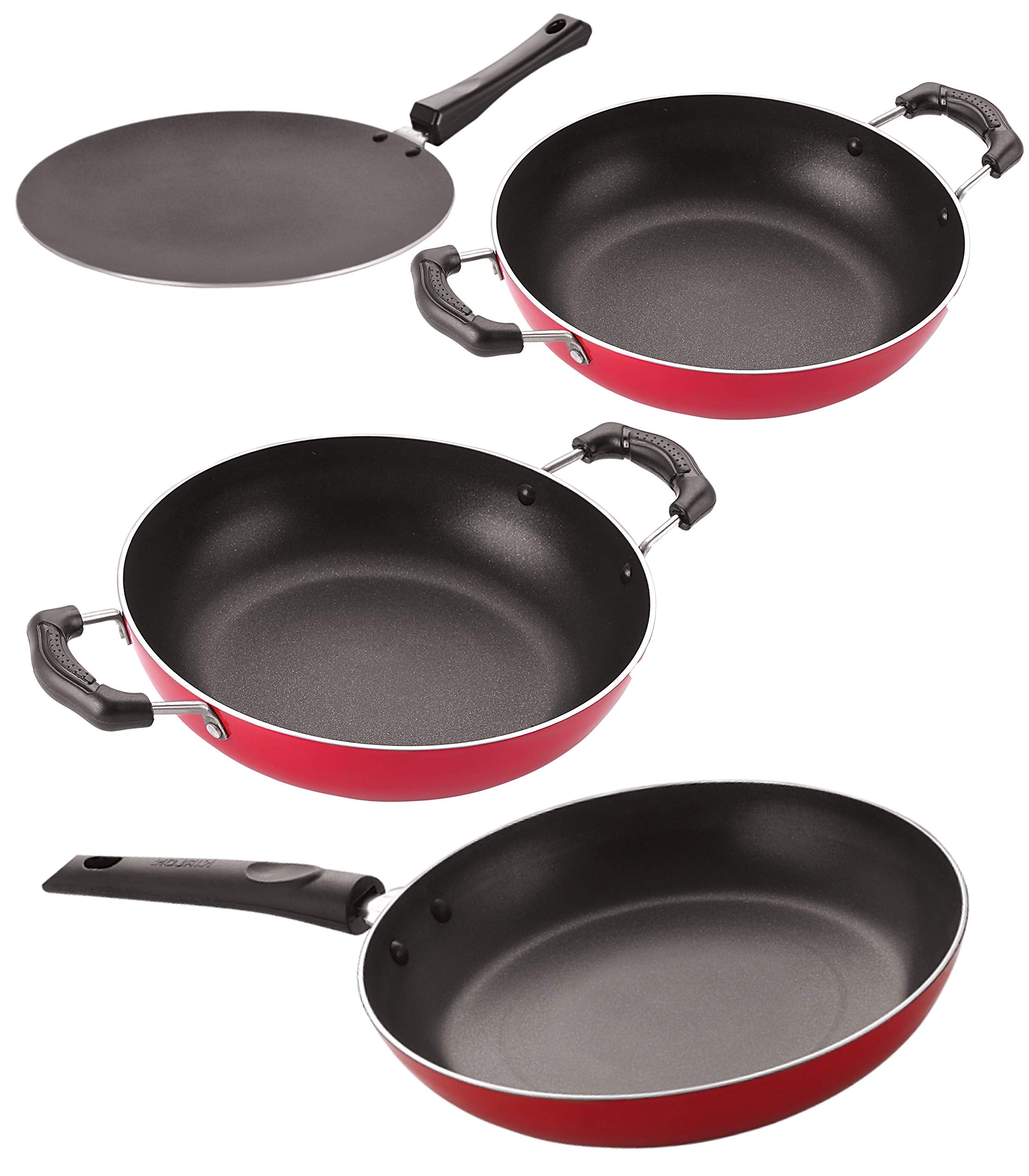 Nirlon Non Stick Kitchenware Cooking Utencil Gift Set Of 4 Pieces (2.6Mm_Ct11_Kd10_Kd11_Tp24)