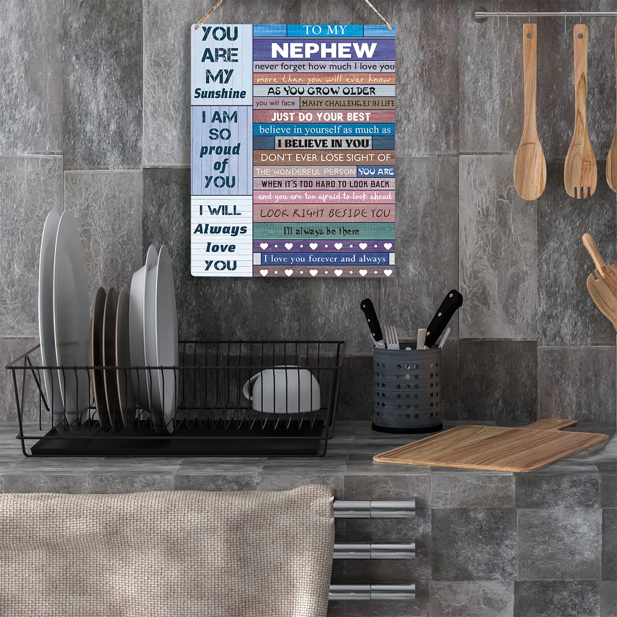 Nephew Gifts from Auntie Inspirational Quotes Wall Art Gifts To My Nephew Wooden Hanging Sign Wall Art Home Decor Birthday Chris