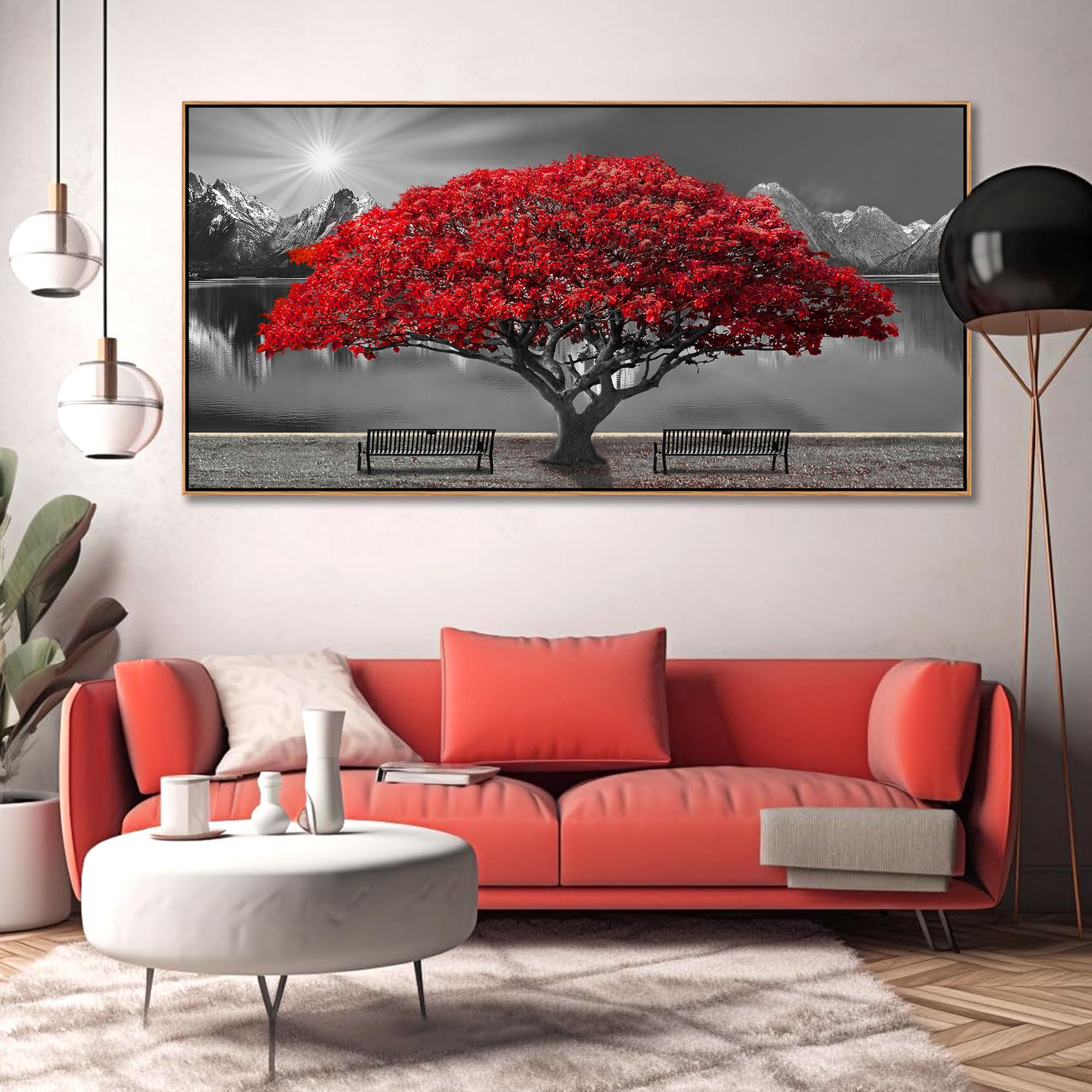 Large Framed Wall Art For Living Room Large Mangrove Landscape Modern Art For Wall Decor Living Room, Bedroom, Office, Home Wall