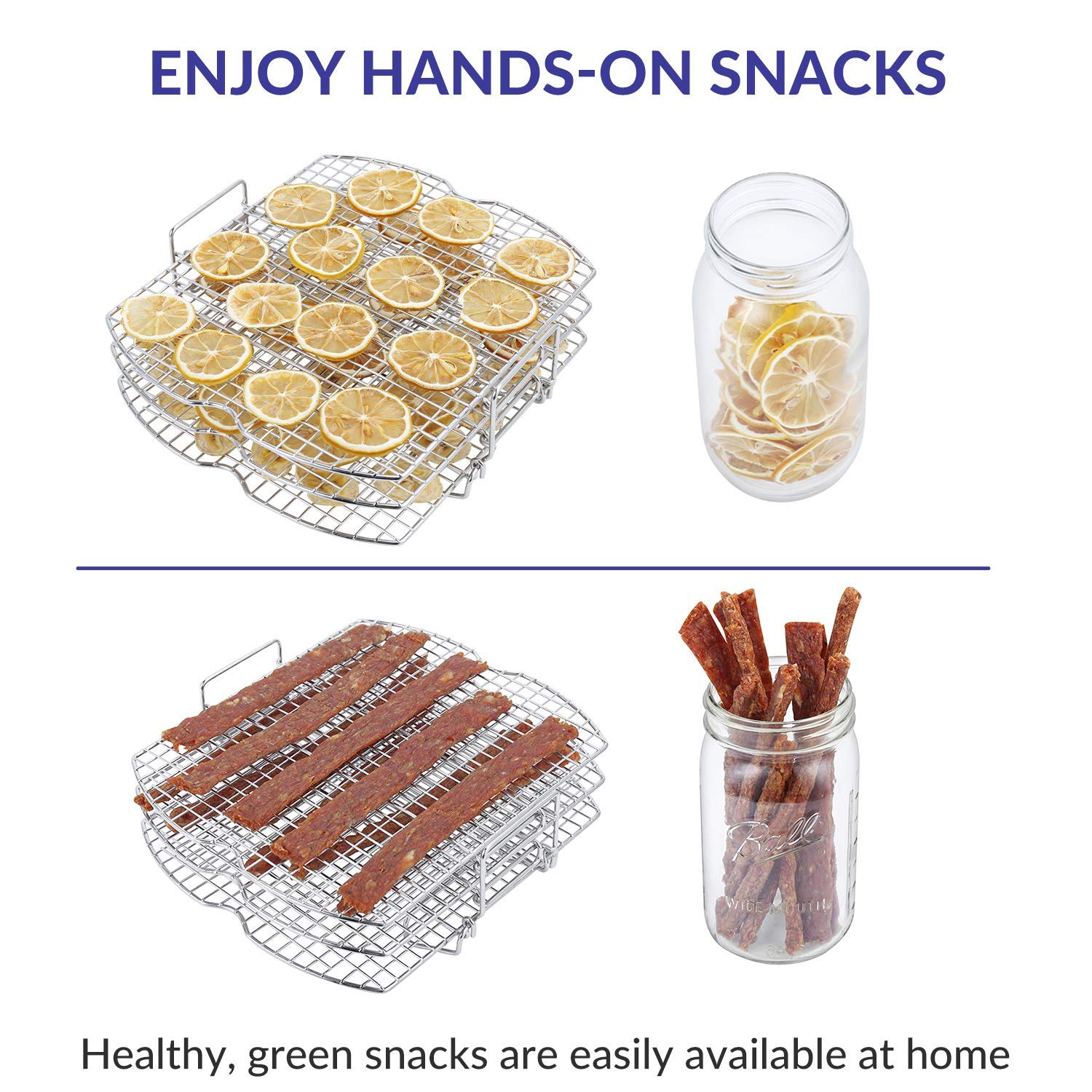Geesta Dehydrator Rack Stainless Steel Stand Compatible with Ninja Foodi AG300  AG300C  AG301  AG301C  AG302  AG400  IG301A Ninja Foodi Grill Accessories
