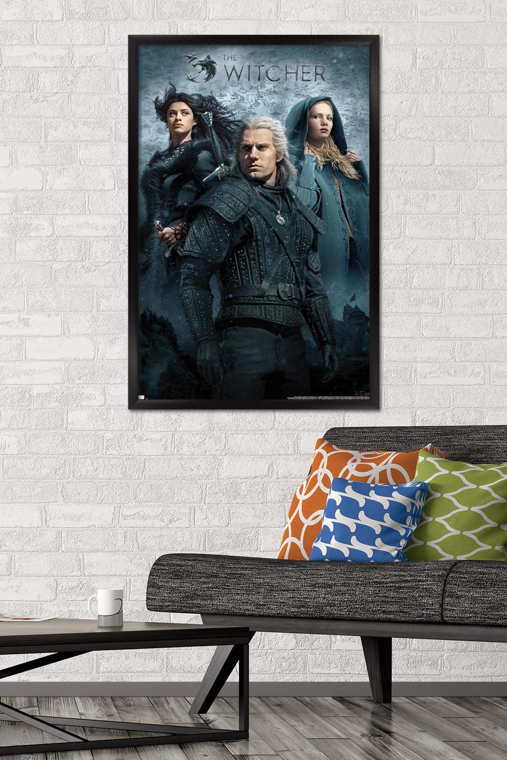 Trends International Netflix The Witcher - Key Art Wall Poster, 22.375'' X 34'', Black Framed Version