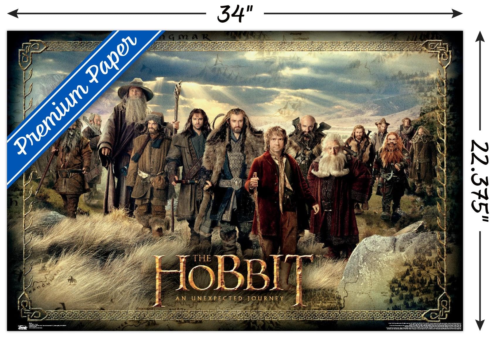 Trends International The Hobbit: An Unexpected Journey - Group Wall Poster, 22.375'' X 34'', Premium Unframed Version