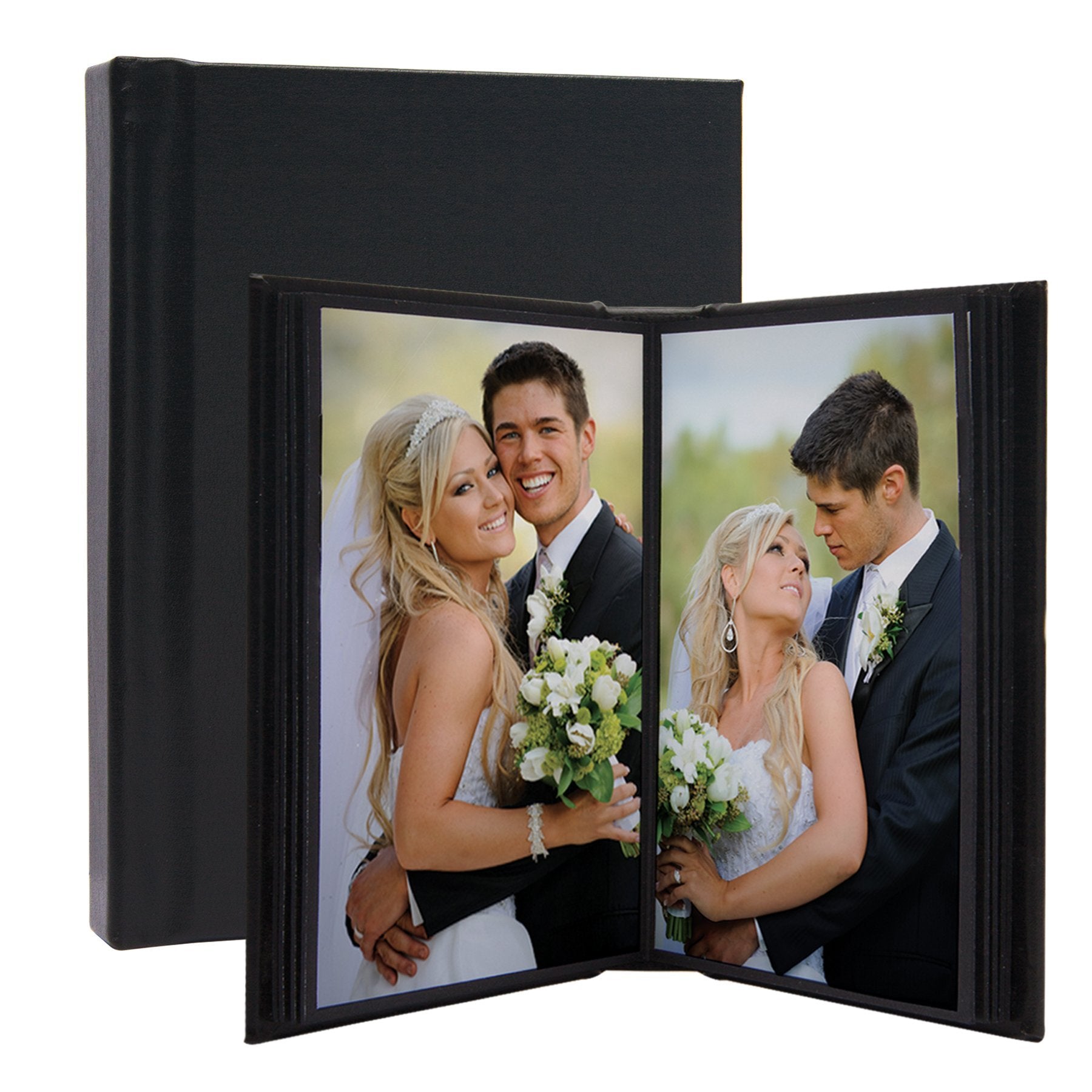 10 x 12 Black Leather Self-Stick Photo Album - Holds 20 Photos