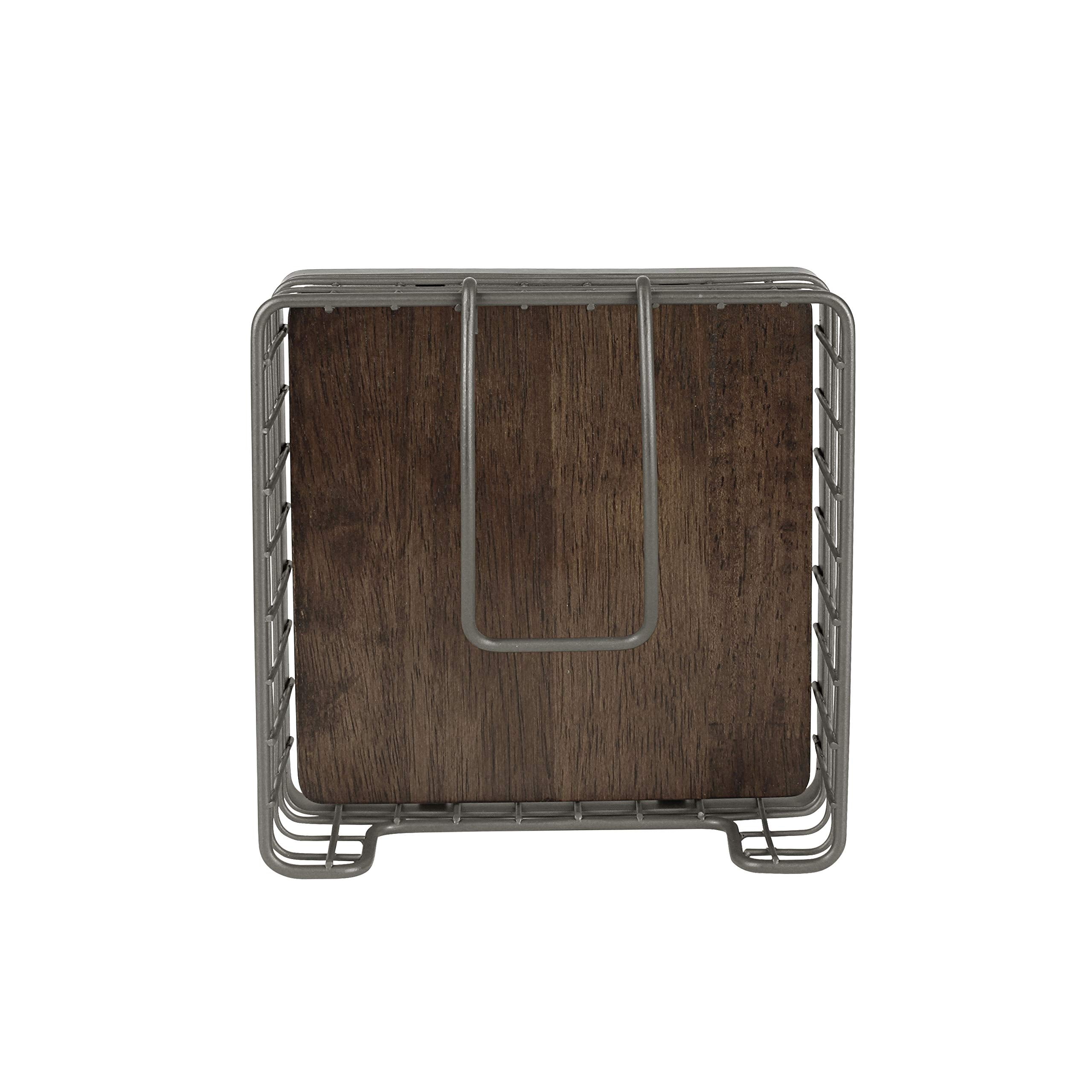 Spectrum Madison Weighted Napkin Holder (Industrial Gray) - Dispenser & D  Cor For Kitchen, Dining Room, Outdoor, & Bar Tabletop