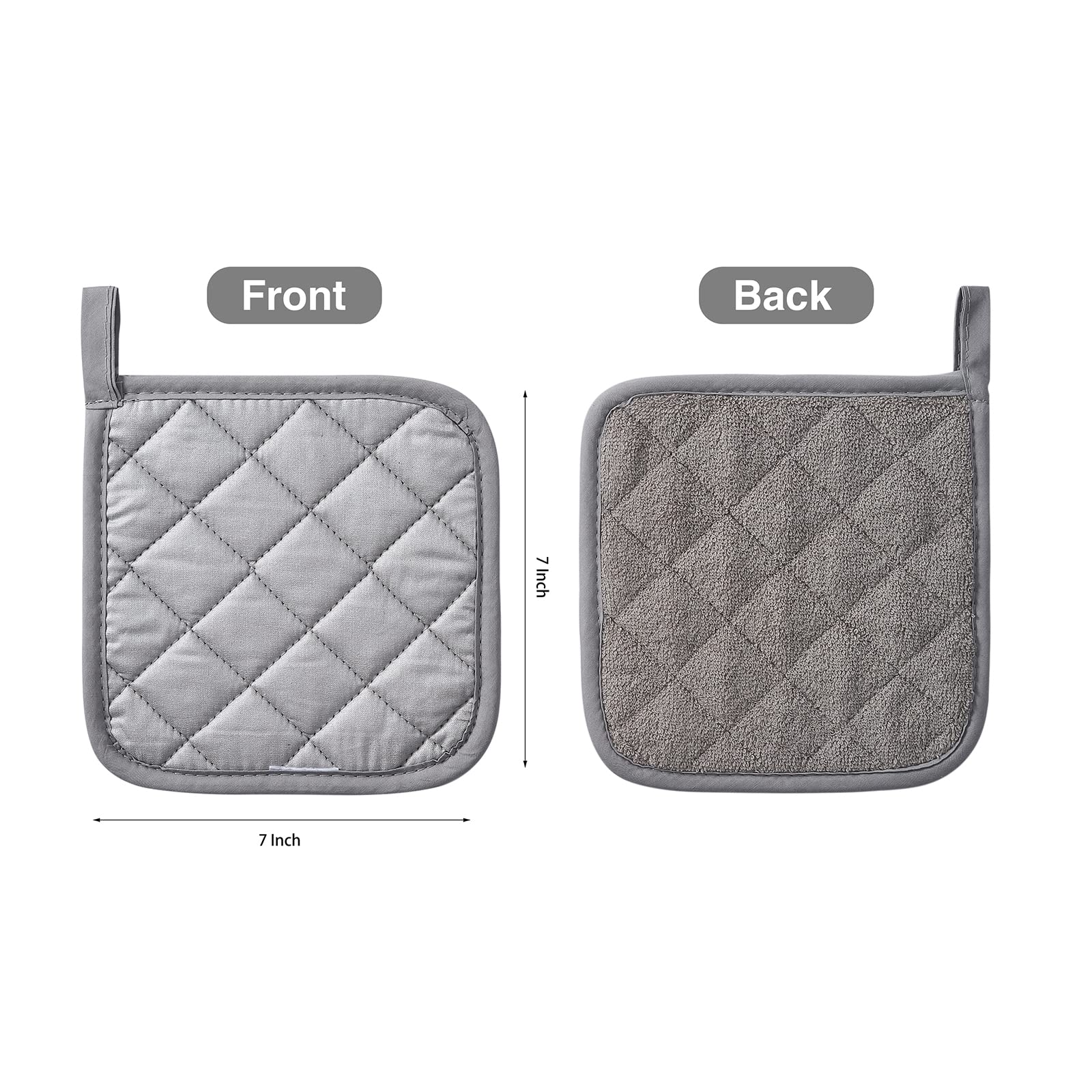 Kitchen Pot Holders Set Heat Resistant Pure Cotton Potholders Kit Trivets Large Coasters Hot Pads Terry Pot Holders For Everyday