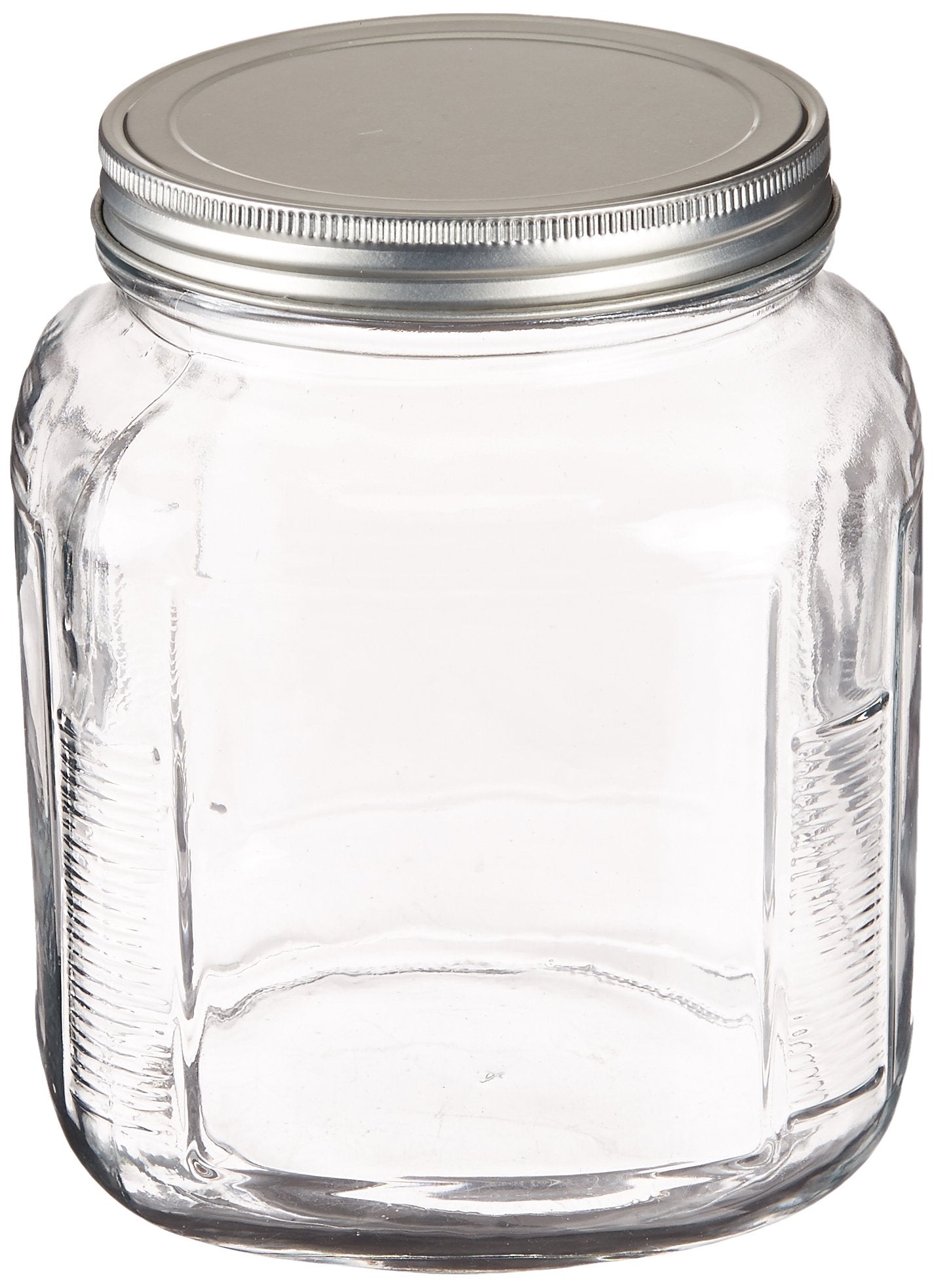 Anchor Hocking 2-Quart Cracker Jar With Brushed Aluminum Lid, Set Of 4