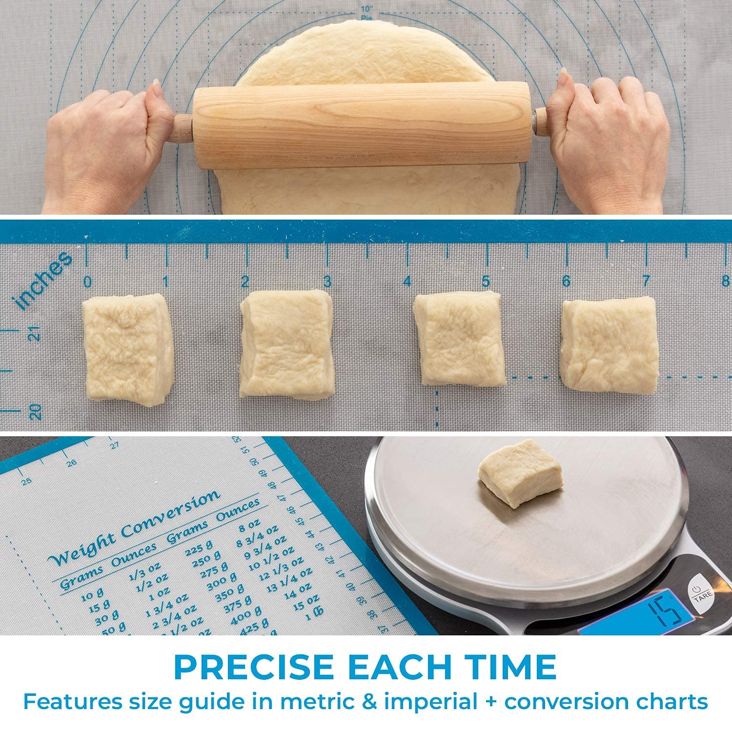 Xxl Size Silicone Pastry Mat For Rolling Dough Non Slip Extra Large - 23,5'' X 31,5'' Dough Mat For Rolling - Rolling Mat For Do