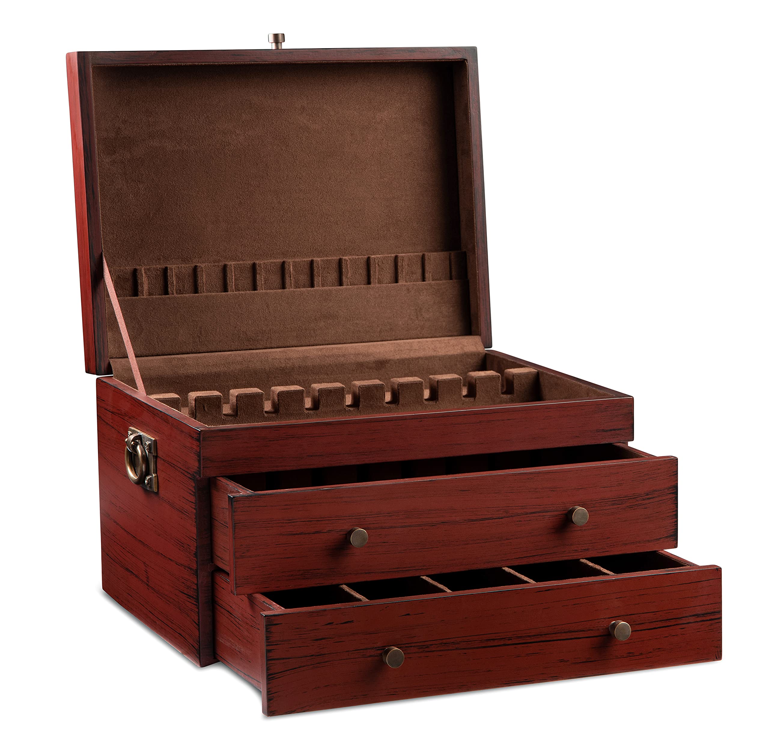 Royalty Art Fine Silverware Storage Box With Pull Out Drawer, 15    X 11   , Large Kitchen Counter Organizer For Flatware And Ut