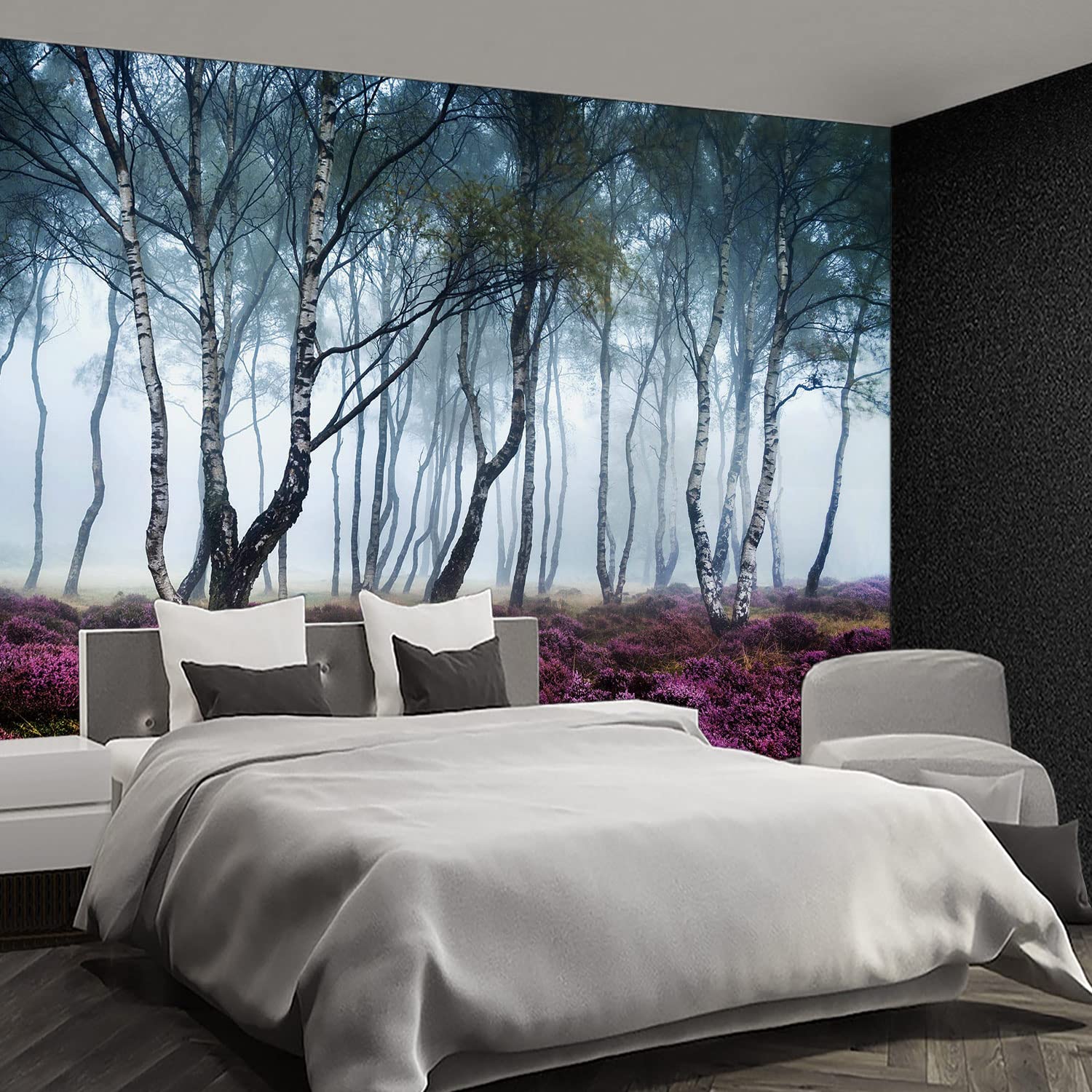Fightal - Nature Forest Tree Mural Woodland Landscape Backgrounds Cottage Jungle Wallpaper Extra Large Wall murals for Bedroom L