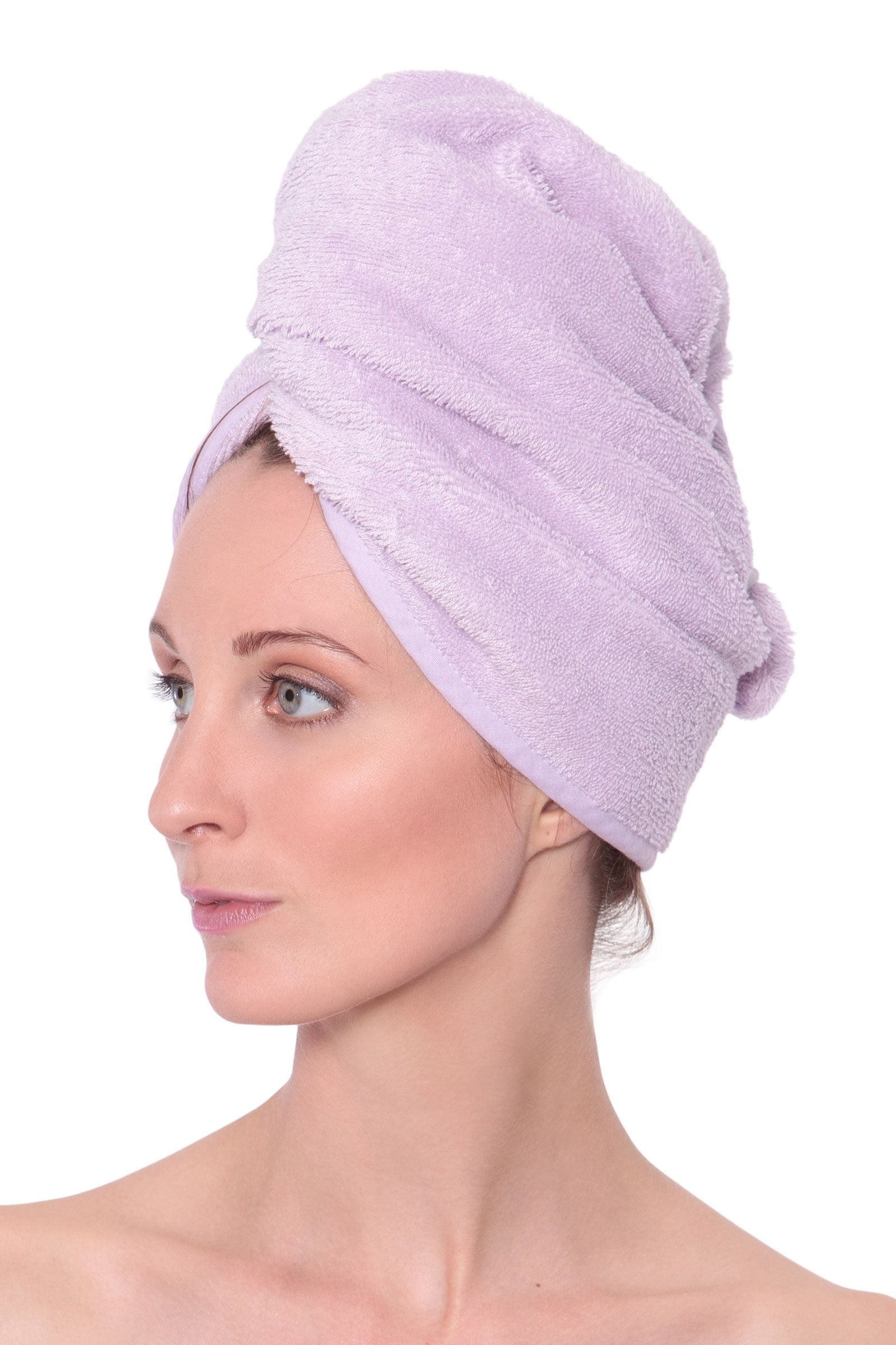 Texere Women's Viscose from Bamboo and Cotton Terry Spa Hair Towel - Fast Drying, Absorbent Hair Wrap Twist Turban for Long, Thi
