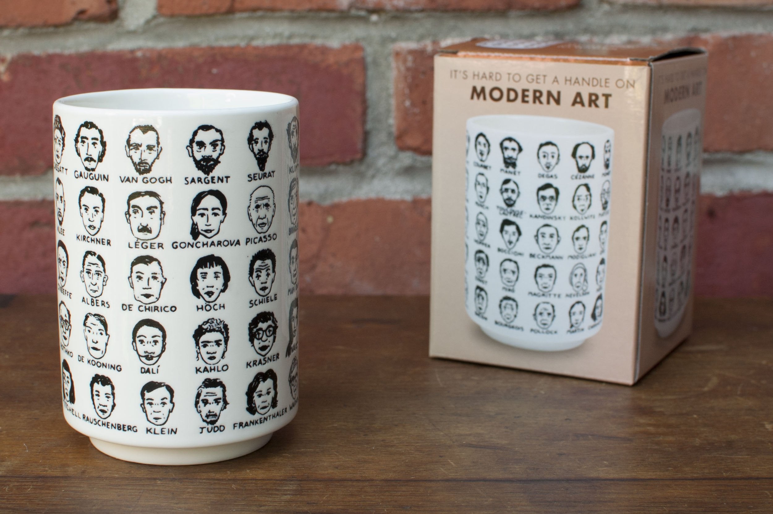 It'S Hard To Get A Handle On Modern Art - Porcelain Tea Cup Featuring 65 Artists