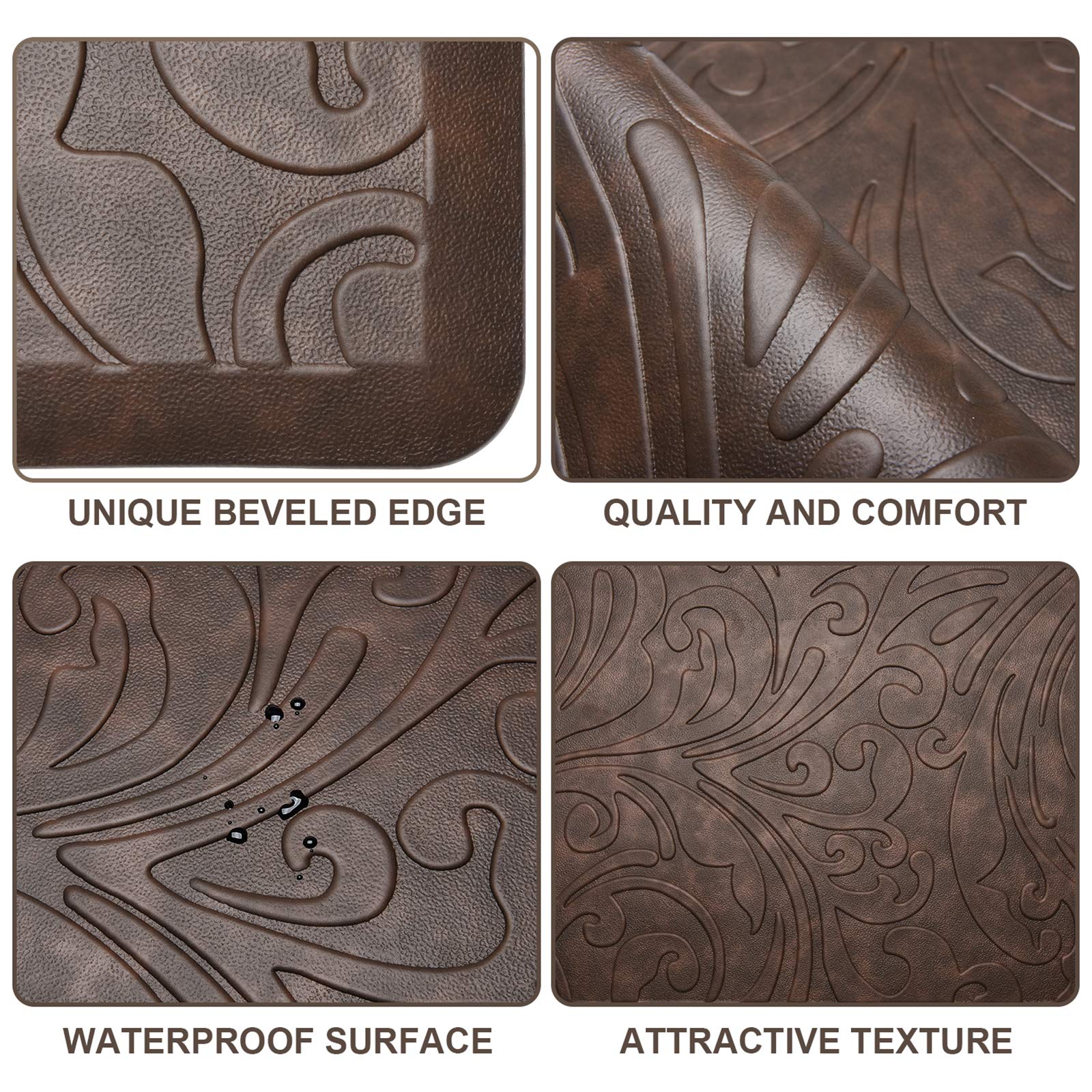 Kmat Kitchen Mat Cushioned Anti-Fatigue Waterproof Non-Slip Standing Mat Ergonomic Comfort Rug For Home,Office,Sink,Laundry,Desk
