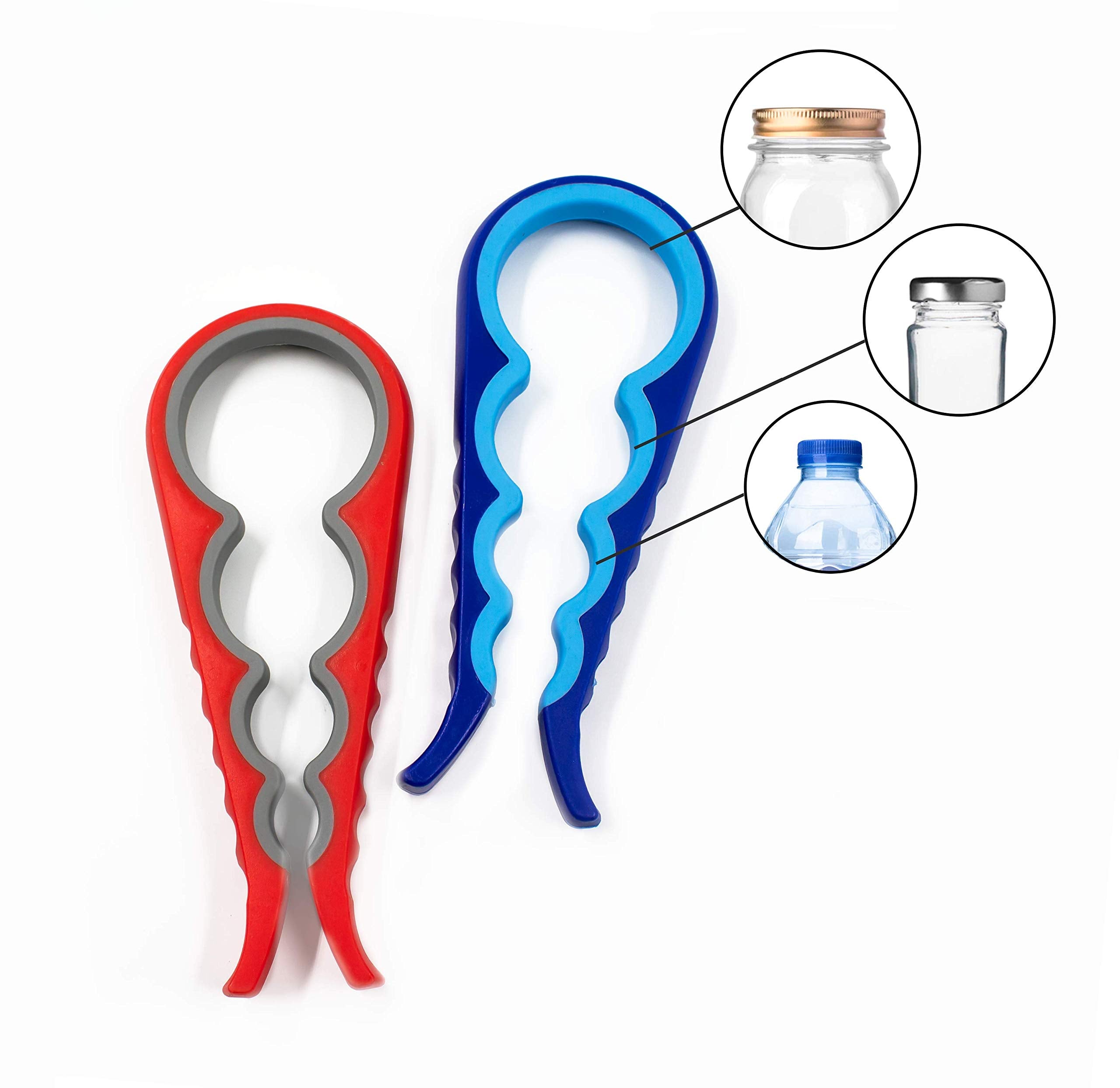Laminet Easy Open, Easy Twist Multifunctional Jar And Bottle Opener With Silicone Grip | 4 In 1 Tool For Different Sized Jars -