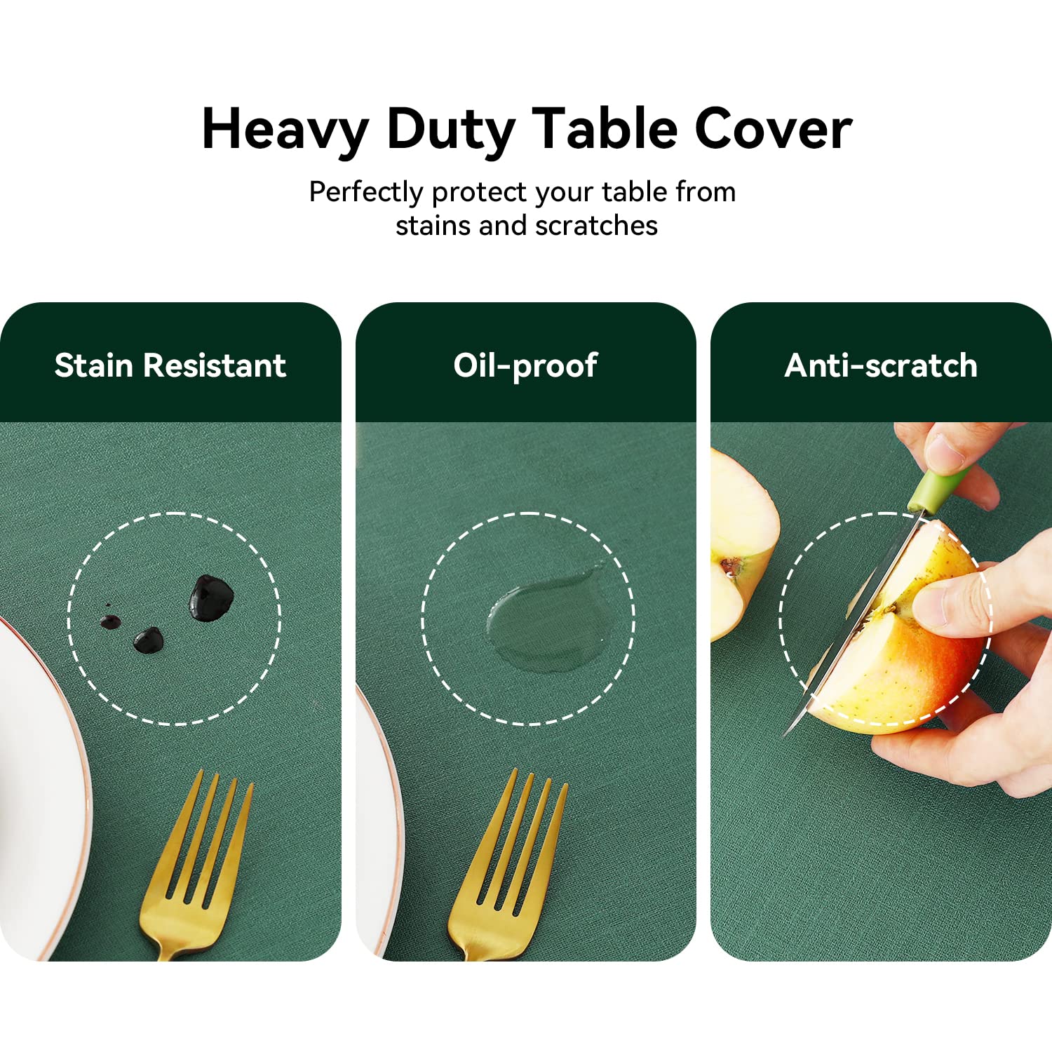 Romanstile Christmas 100% Waterproof Pvc Tablecloth, Square Oil Spill Proof Stain Resistant Vinyl Table Cloth, Wipe Clean Plasti