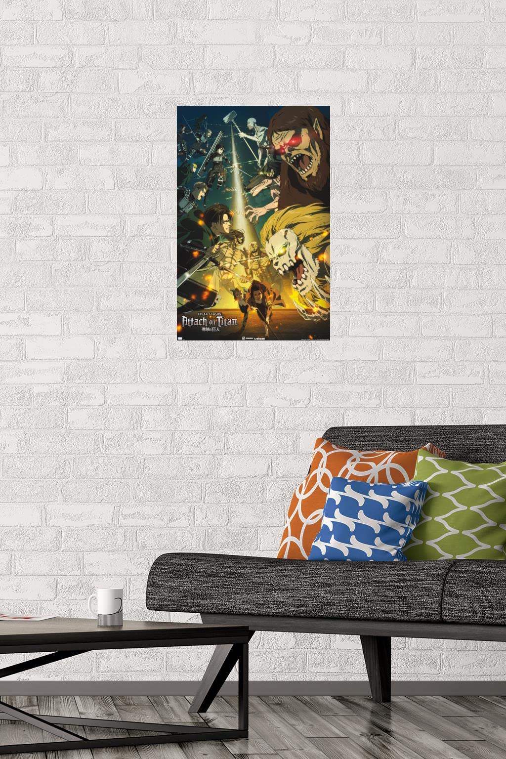 Trends International Attack On Titan: Season 4 - Key Visual 3 Wall Poster, 14.72'' X 22.37'', Premium Unframed Version