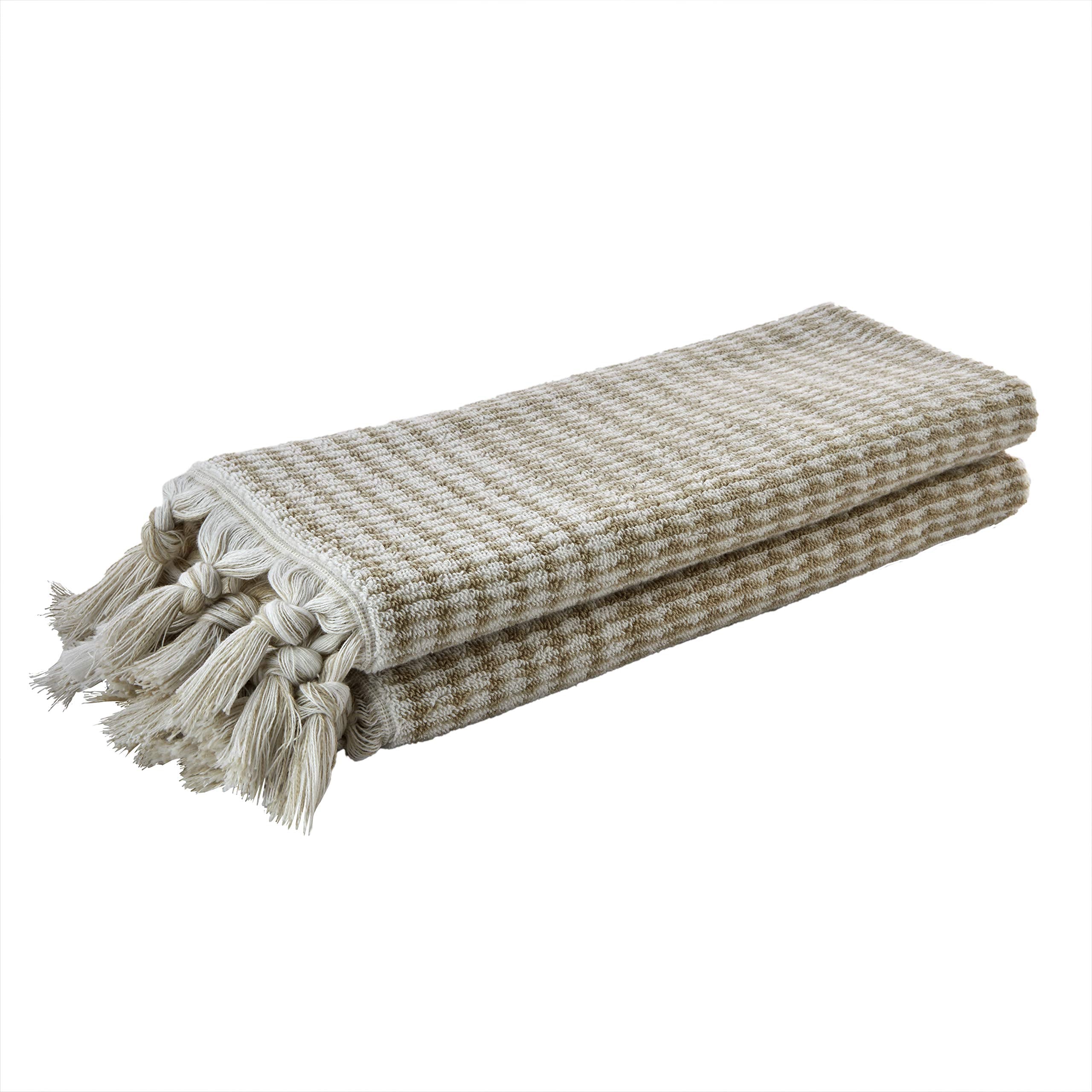 Skl Home Longborough Hand Towel (2-Pack), Tan