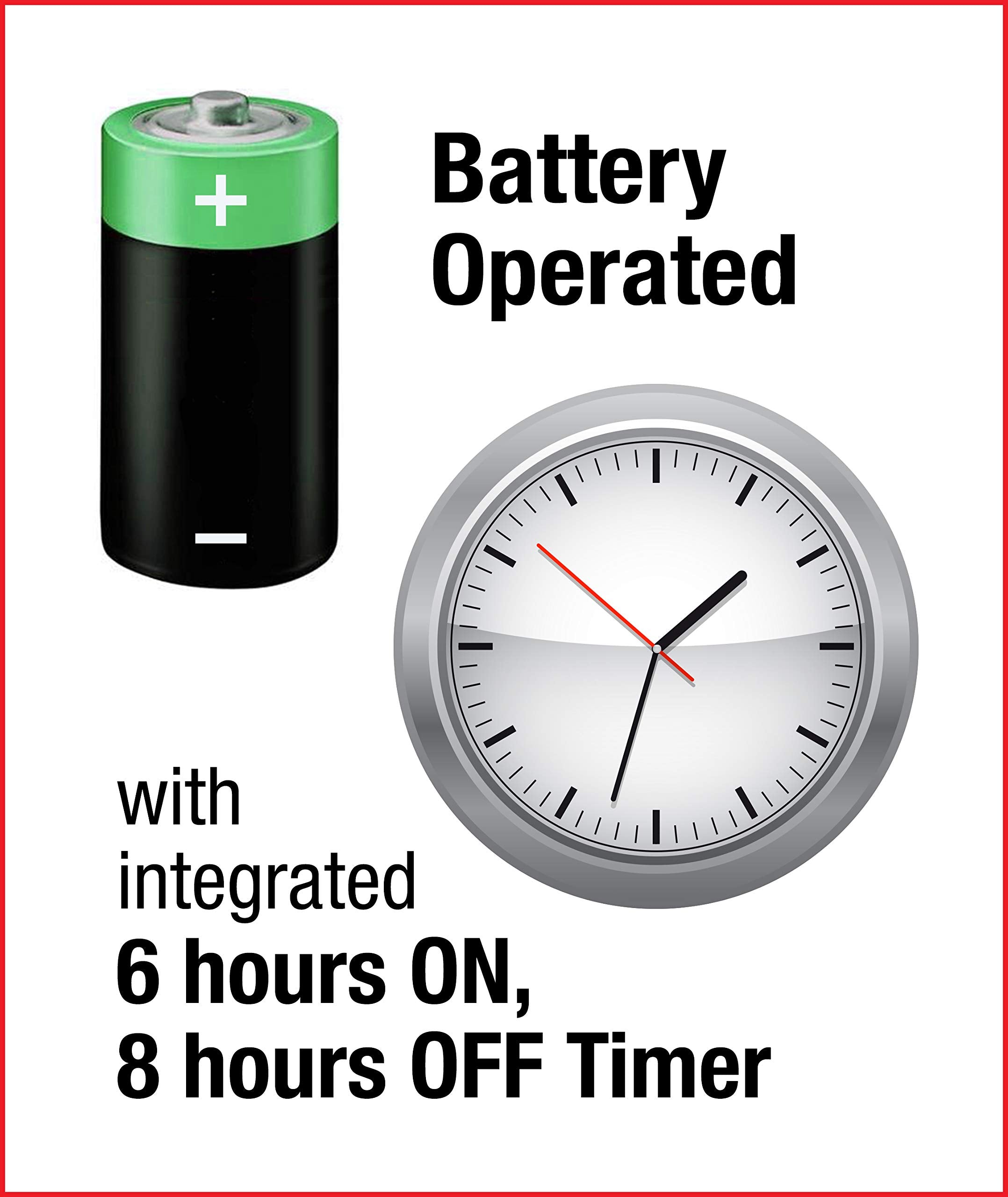 National Tree Company National Tree 18 Inch Frosted Urn Filler With Cones, Red Berries, Tripod Stake And 35 Warm White Battery O