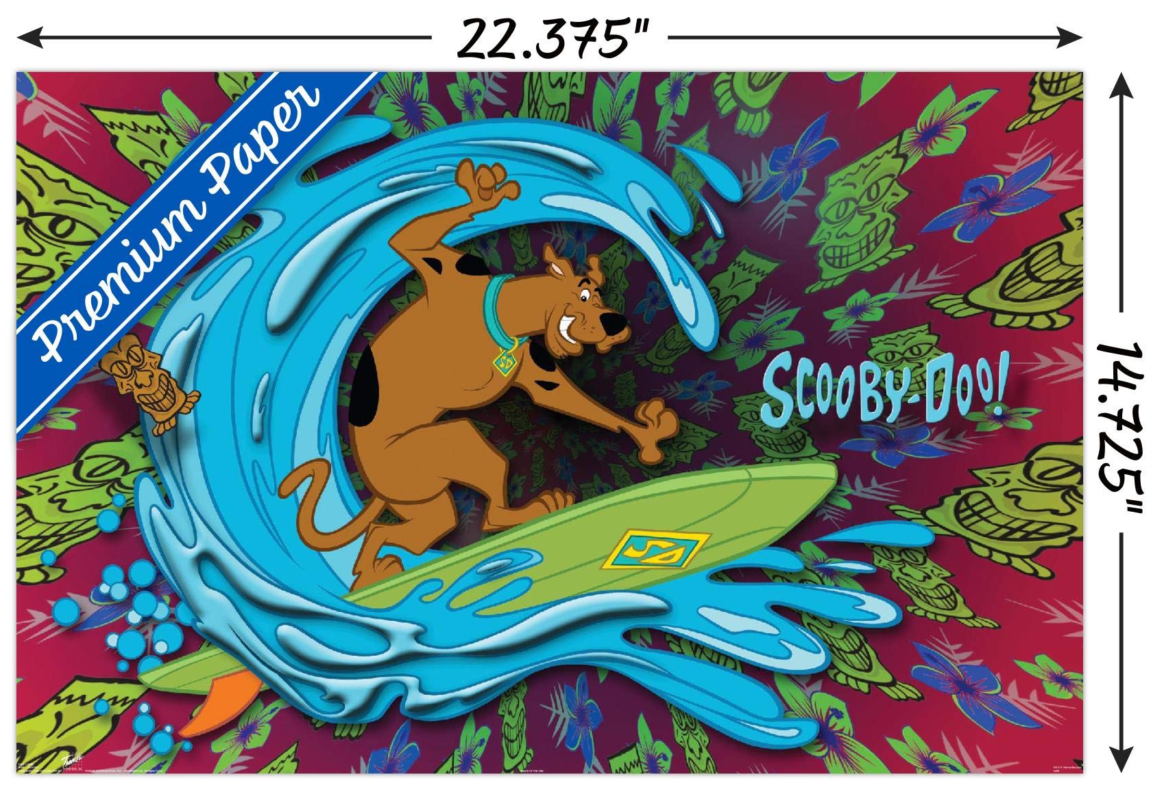 Trends International Scooby-Doo - Surf Wall Poster, 14.725'' X 22.375'', Premium Unframed Version