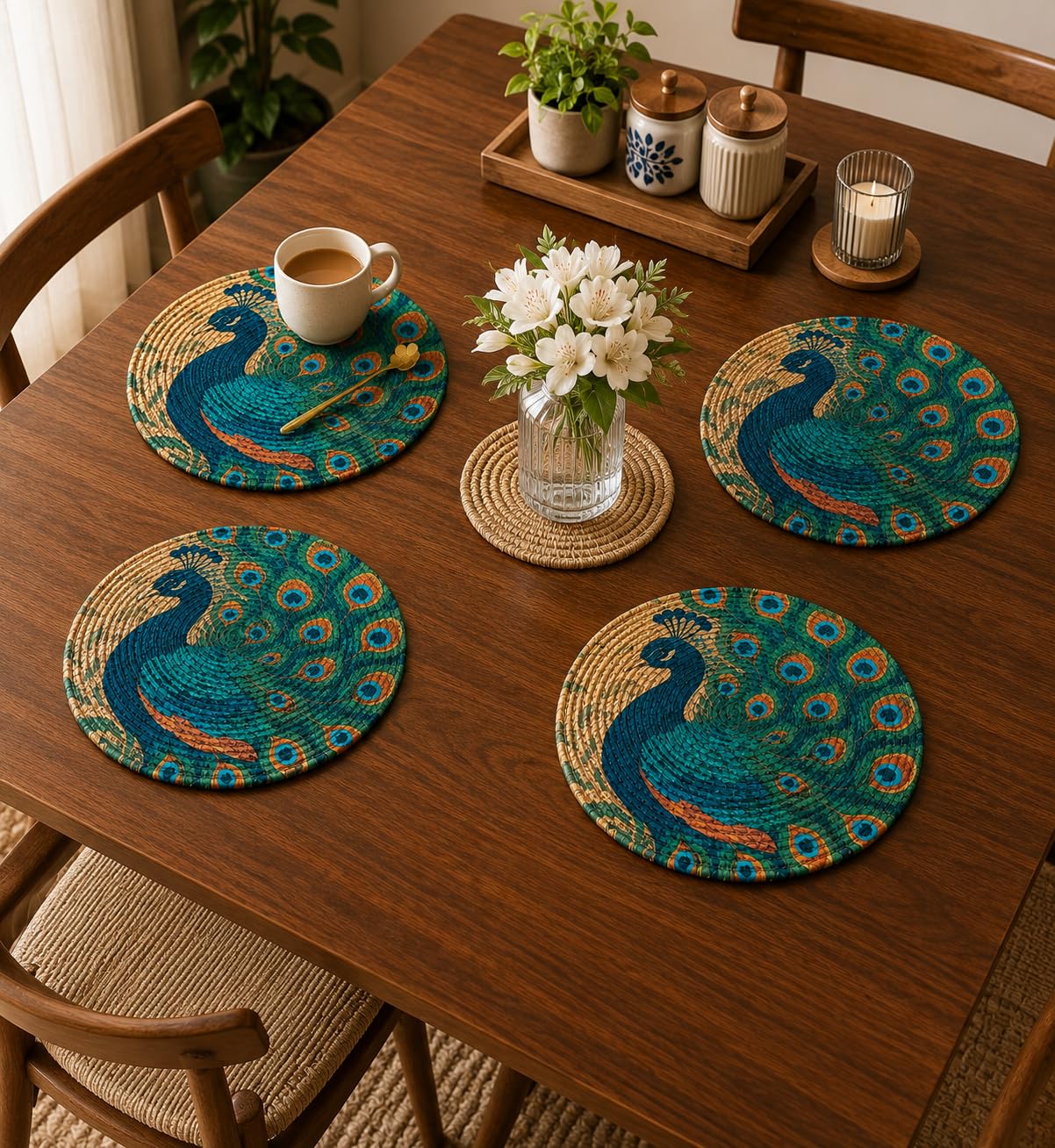 Tsukuyomi Beautiful Placemat Set for Dining Table (Morni 4)