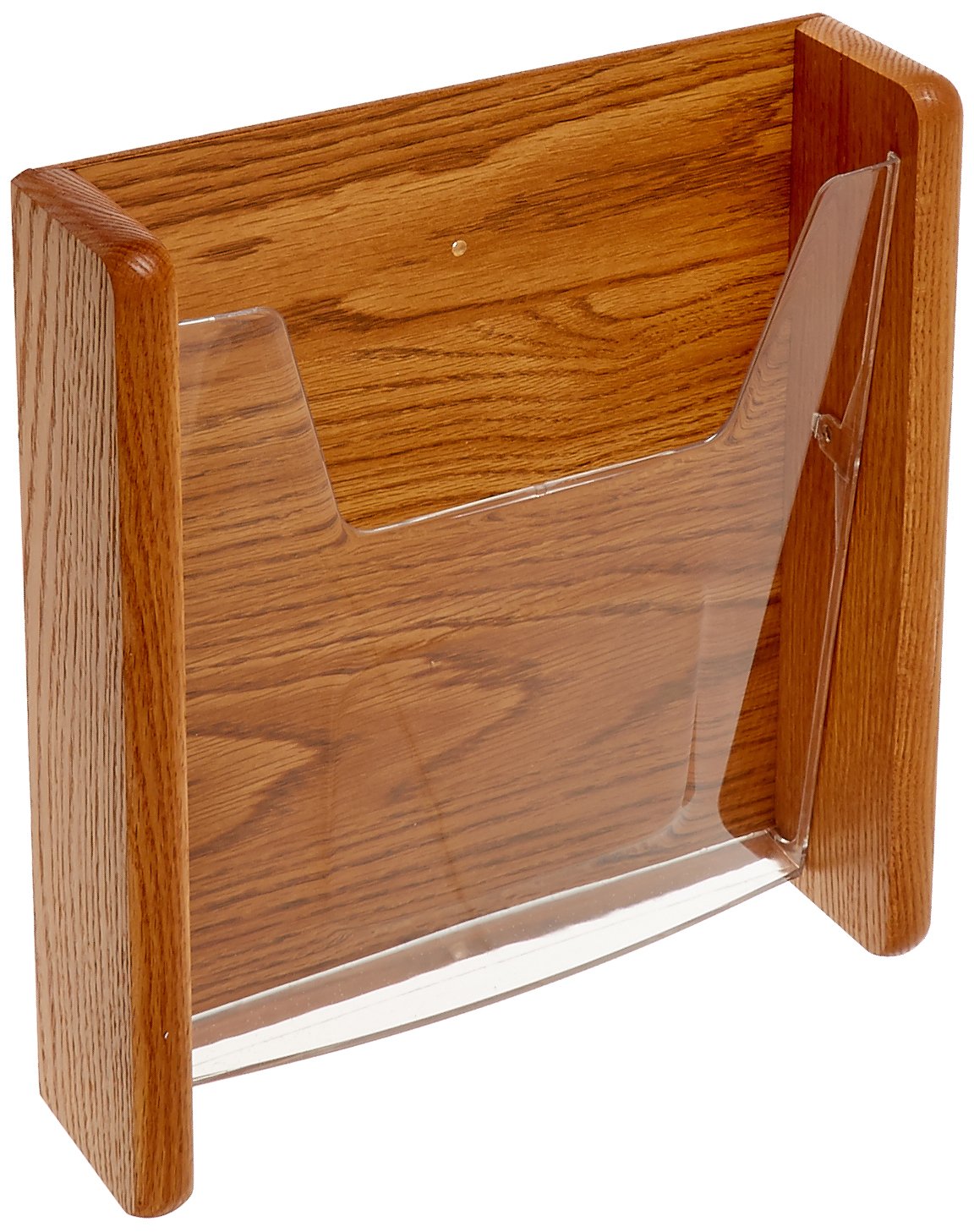Wooden Mallet Stance 1 Pocket Wall Display, Medium Oak