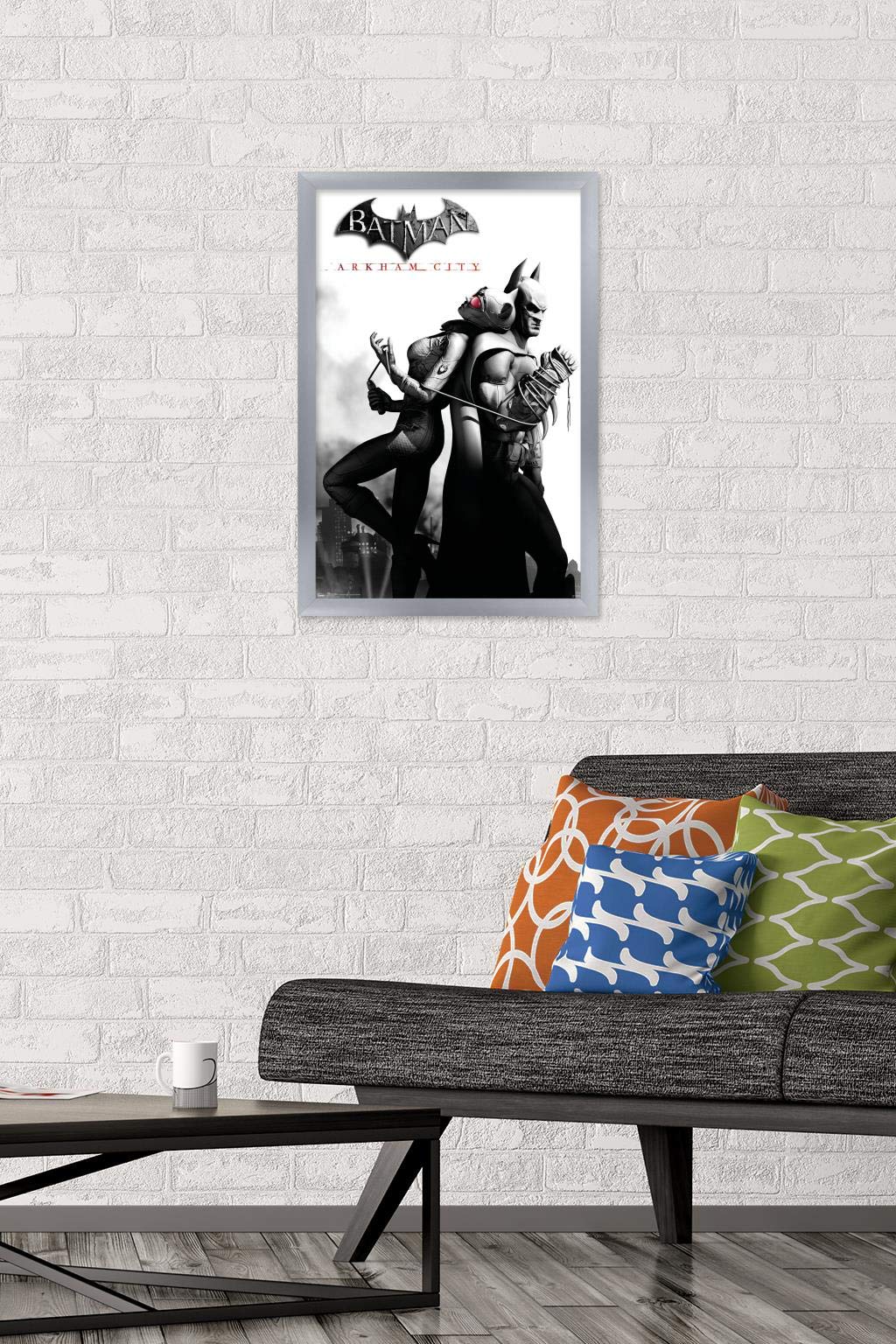 Trends International Dc Comics Video Game - Arkham City - Catwoman Wall Poster, 14.725'' X 22.375'', Silver Framed Version