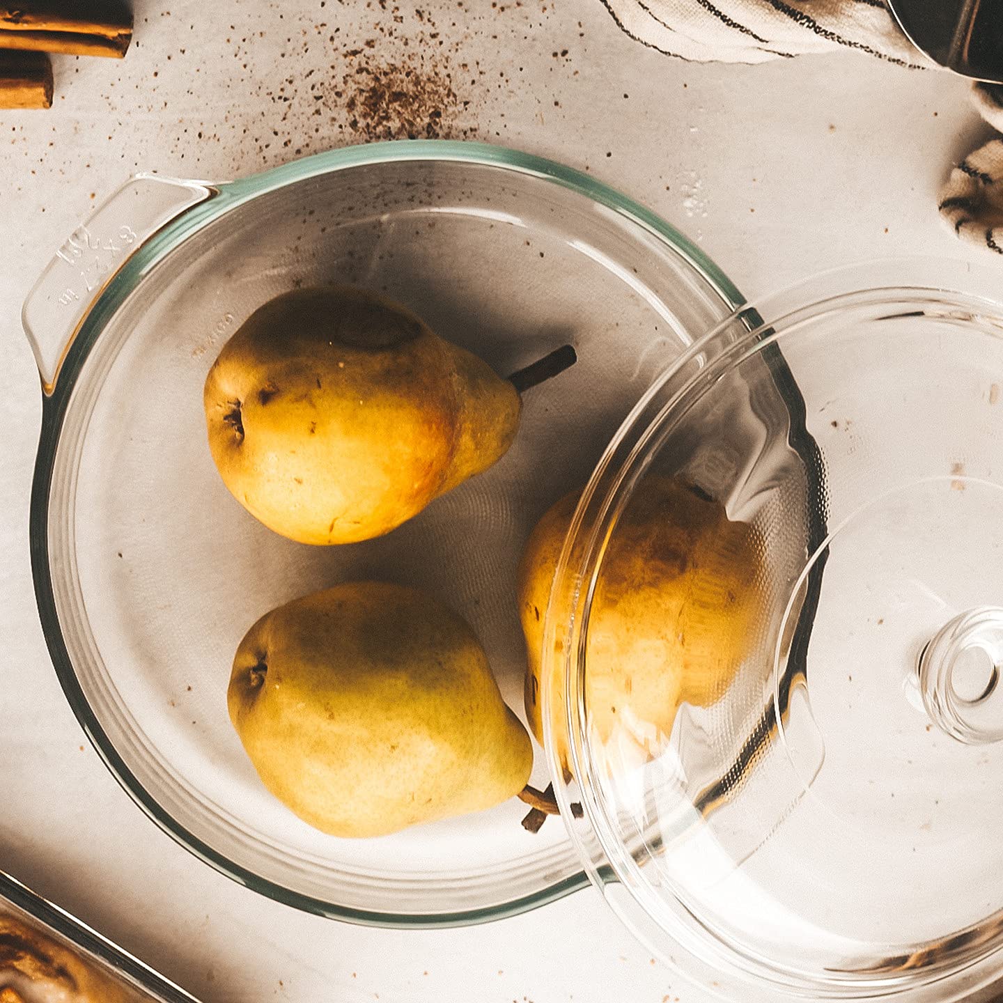 Libbey 56030 Baker'S Basics 3-Piece Covered Casserole Dishes, Versatile Glass Baking Dishes For Oven, Clear Lead-Free Casserole