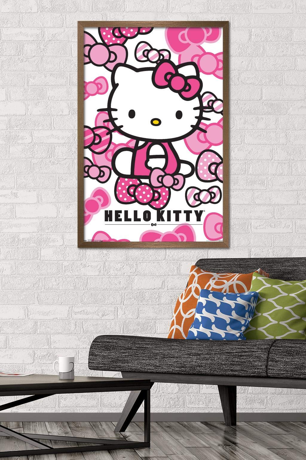 Trends International Hello Kitty - Bows Wall Poster, 22.375'' X 34'', Bronze Framed Version