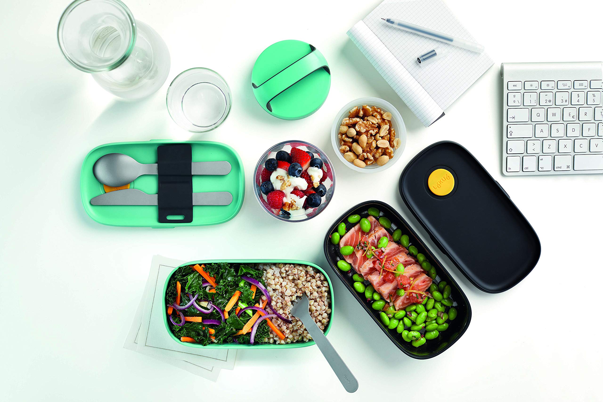 Lekue  Turquoise Lunchbox-to-Go Travel Container Set  one Size  Turqoise