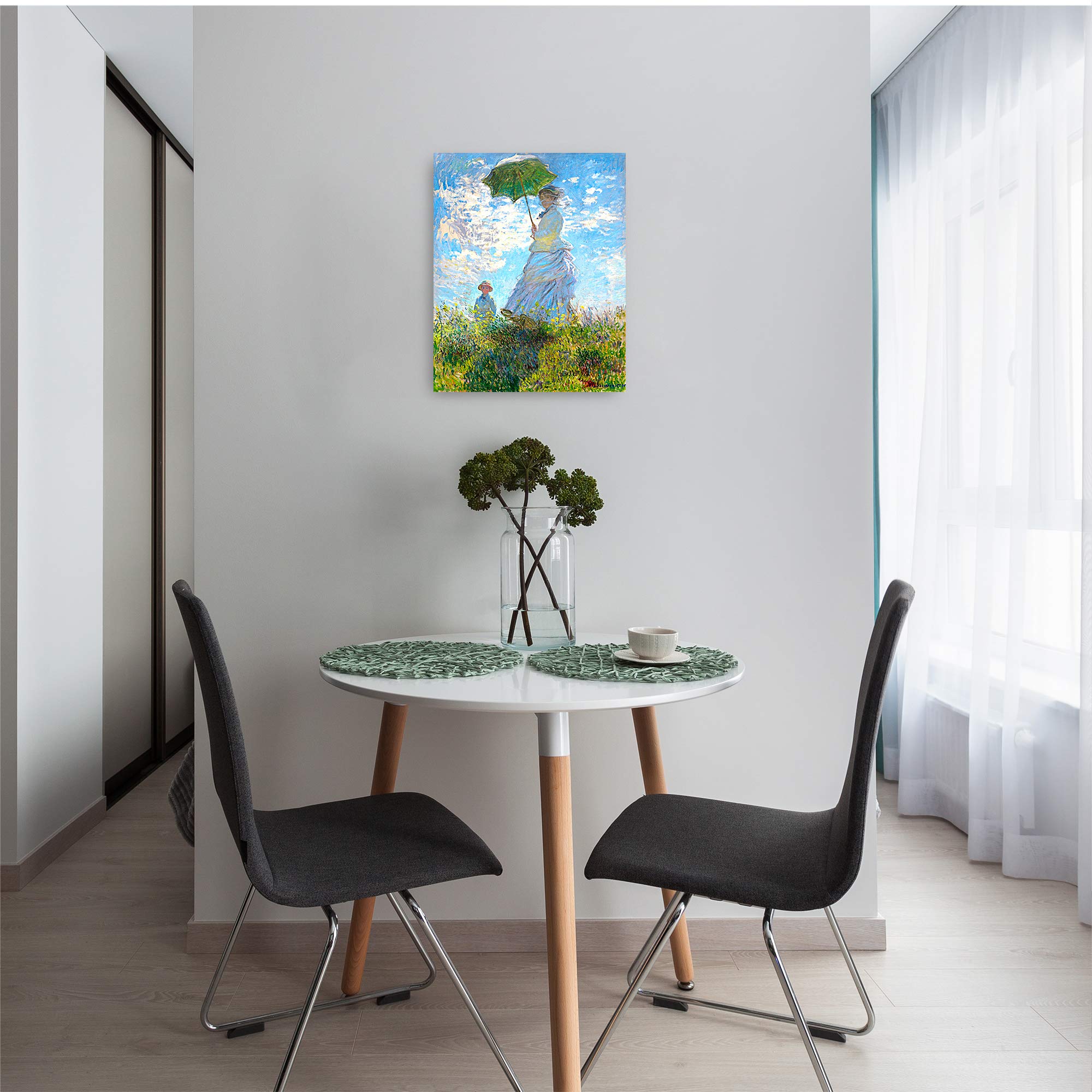 A&T Artwork The Walk, Woman With A Parasol (1875) By Claude Monet The World Classic Art Reproductions, Giclee Canvas Prints Wall