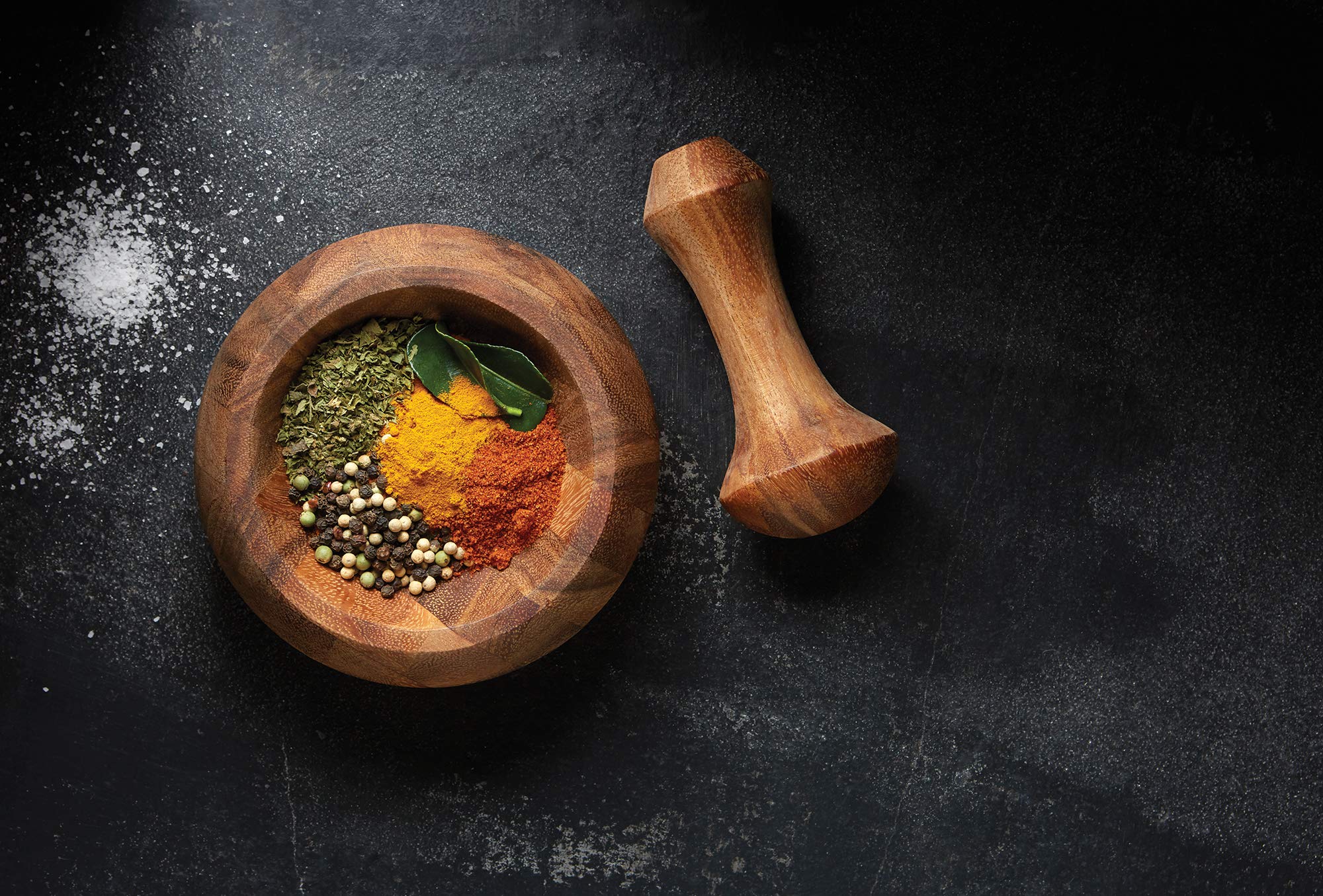 Ironwood Gourmet Olmec Mortar And Pestle, Acacia Wood