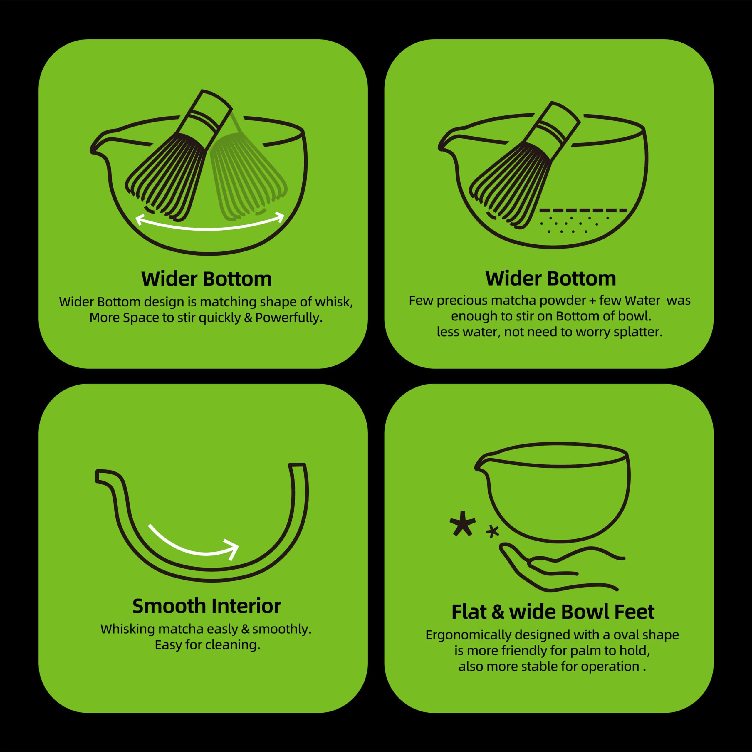 Japanese Tea Set (7Pcs) Matcha Whisk Set Matcha Bowl With Pouring Spout Bamboo Matcha Whisk (Chasen) Scoop (Chashaku) Matcha Whi