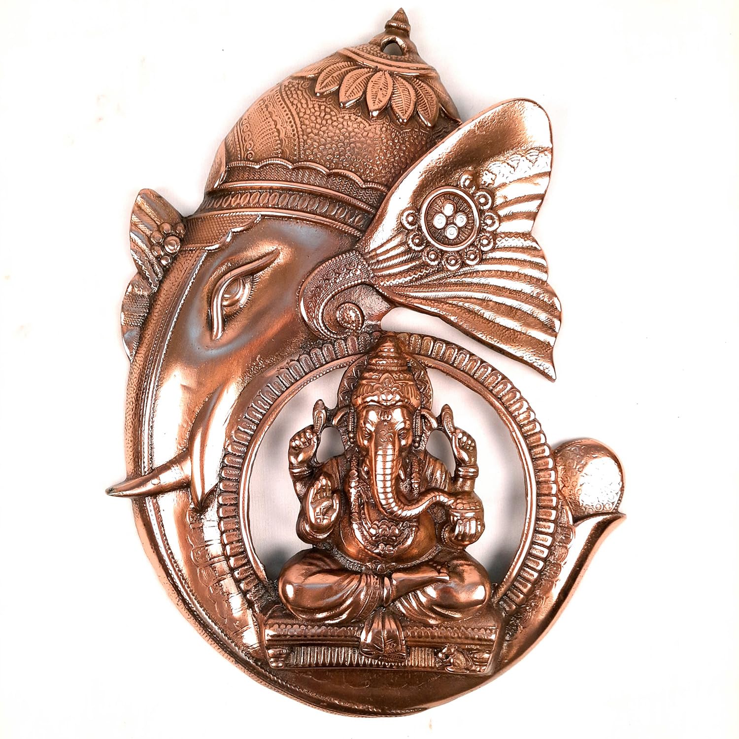 Apka Mart The Online Shop Ganesh Statue Wall Hanging | Ganesha Wall Decor Murti Metal - For Entrance Door, Home, Puja & Religiou