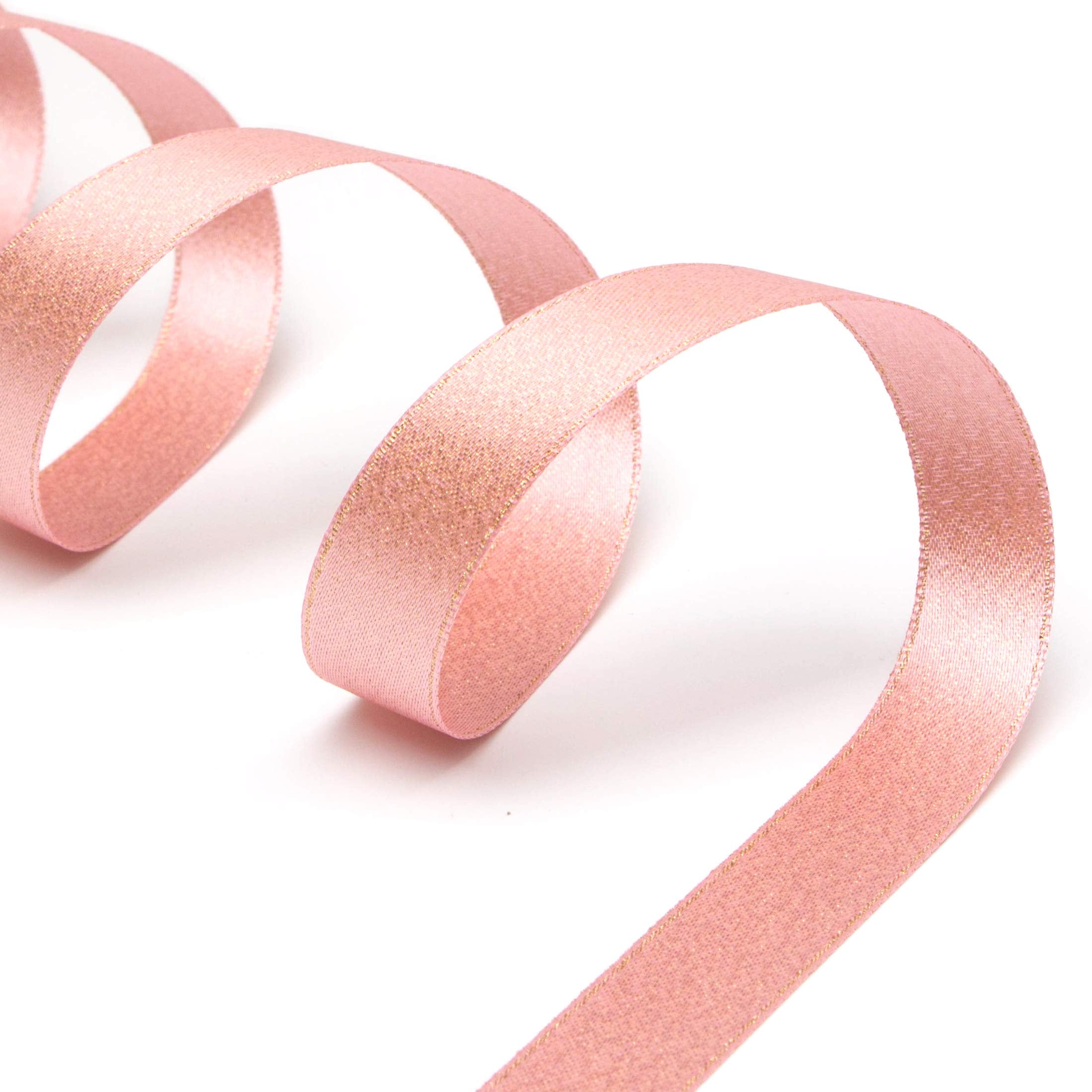 Ribbli Rose Gold Double Faced Purl Ribbon,Luxury Glitter Ribbon,58 Inches X 10 Yards ,Valentine Ribbon,Use For Gift Wrapping,Flo