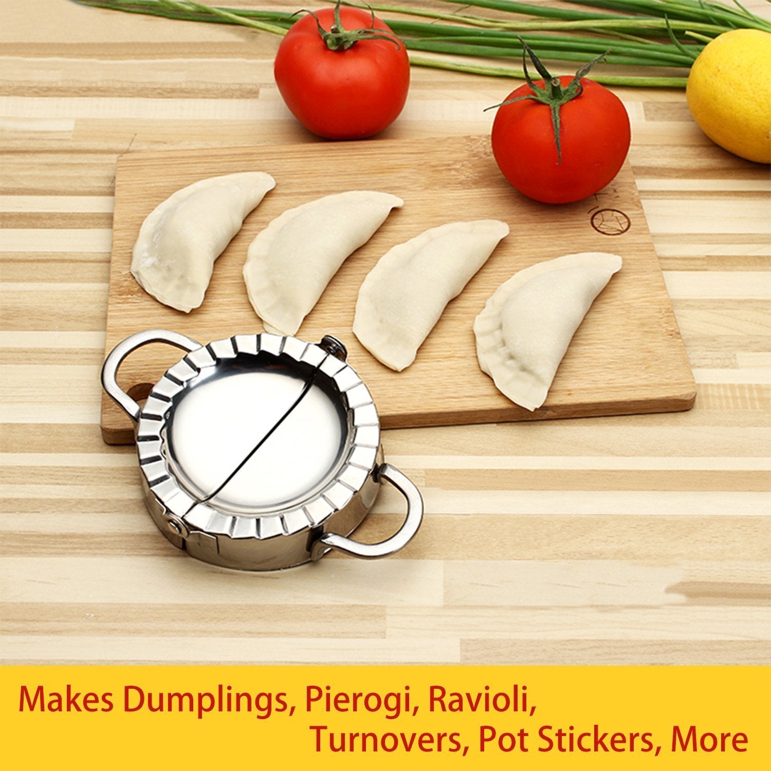 Best Utensils Stainless Steel Ravioli Mold Pierogi Dumpling Maker Wrapper Pastry Dough Cutter Kitchen Accessories (M: Dia. 4 Inc