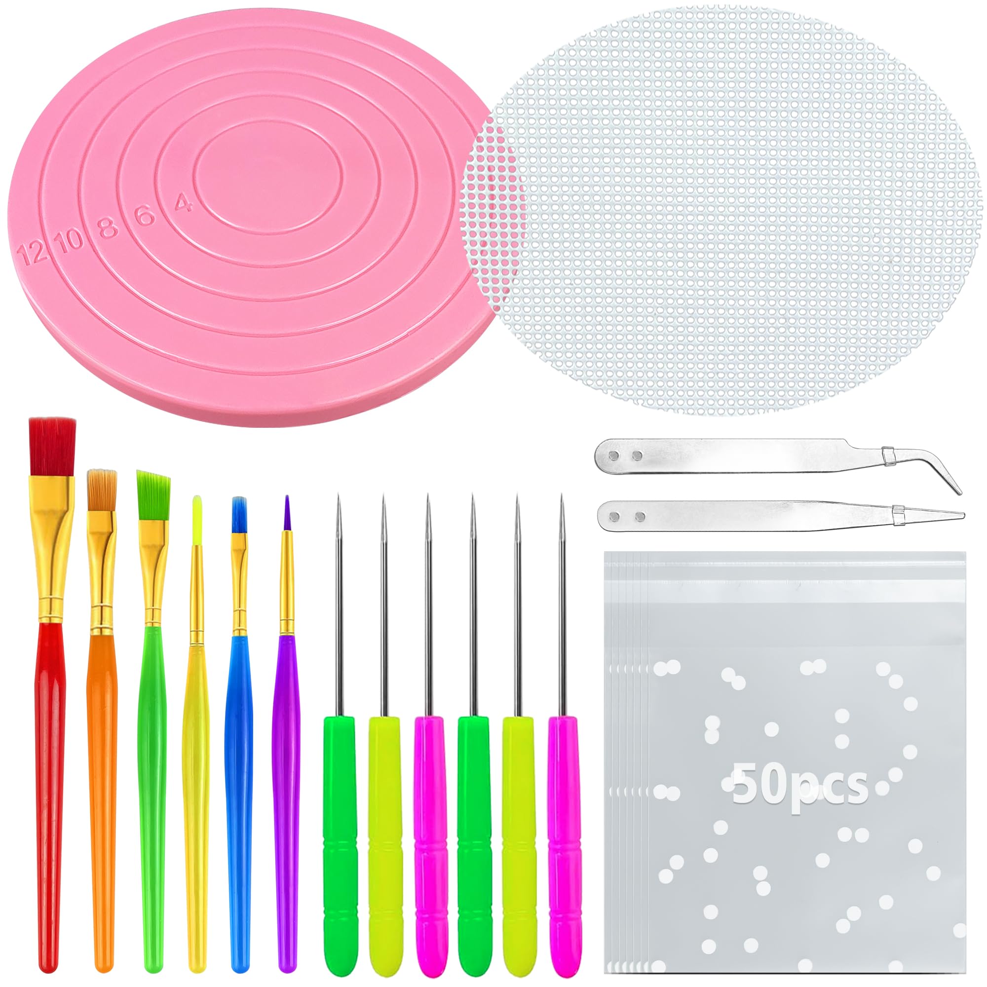 67 PCS Cookie Decorating Kit Supplies Including Turntable Brushes Scribe Needle Bags for Cookie Cupcake Cake Decoration