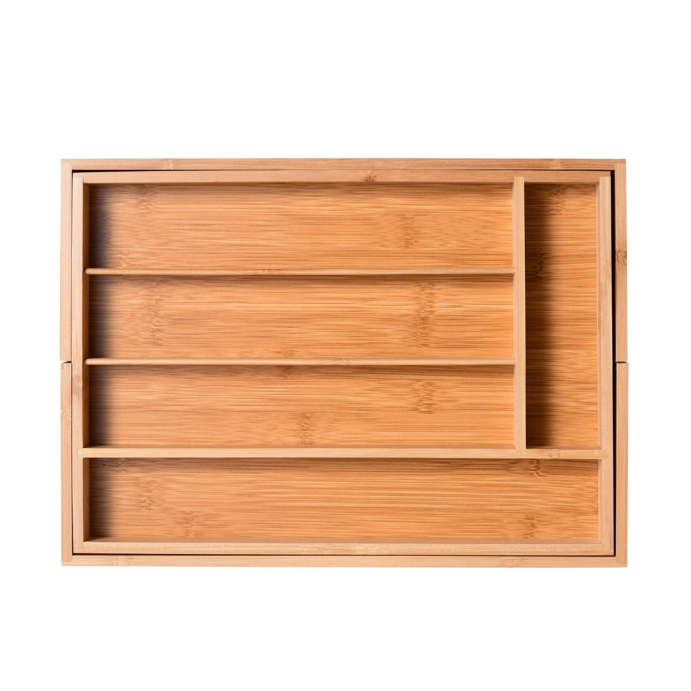 Copco Flatware Expandable Bamboo Drawer Organizer