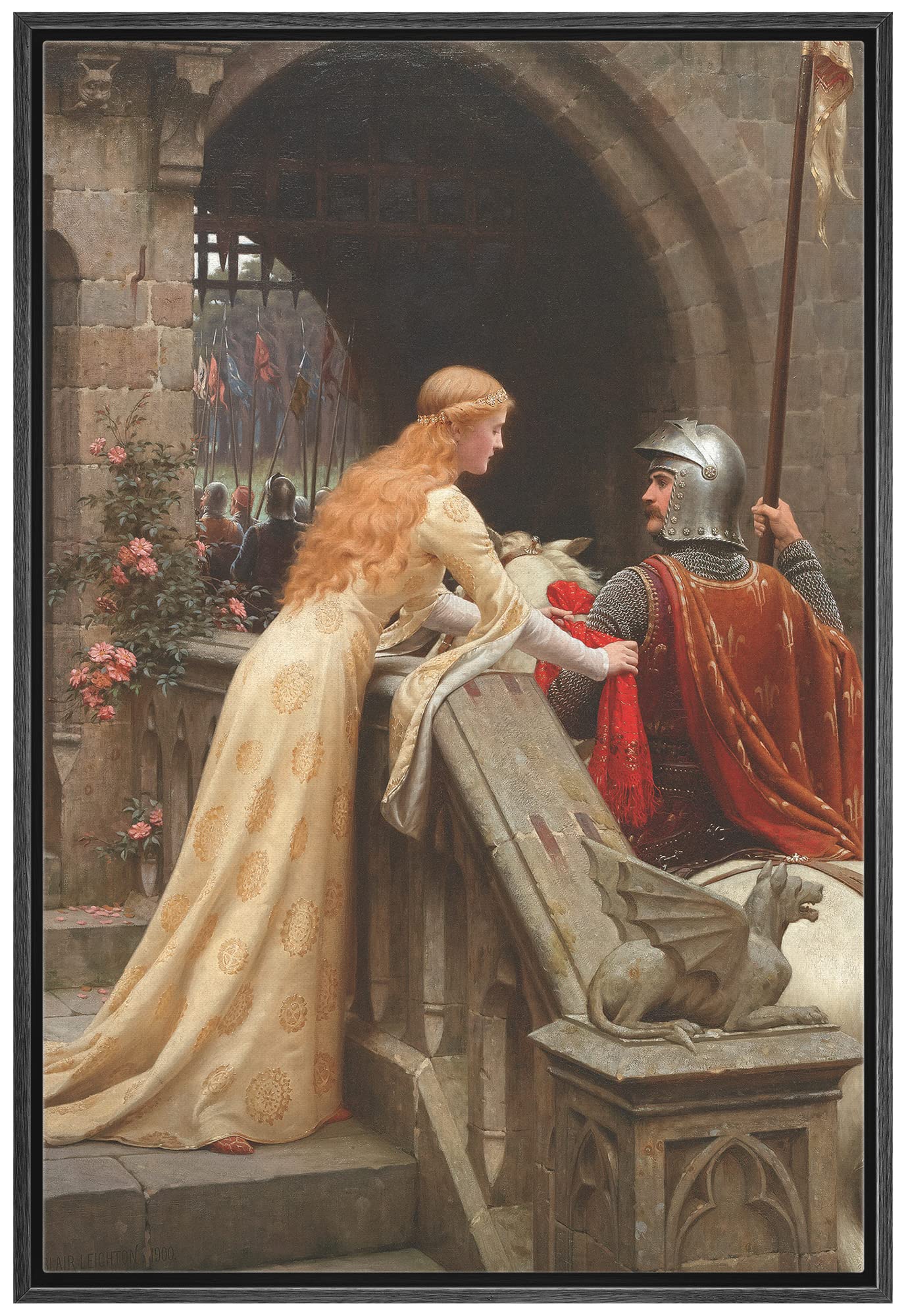 Wall26 Framed Framed Canvas Print Wall Art God Speed By Edmund Leighton Nature Wilderness Illustrations Fine Art Traditional Sce