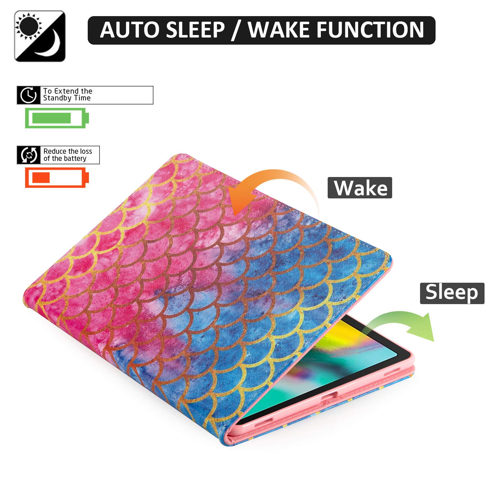 Dteck Case For Samsung Galaxy Tab S5E 105 Tablet Sm-T720T725 2019 Release - Slim Premium Pu Leather Multi-Angle Folio Stand Smar